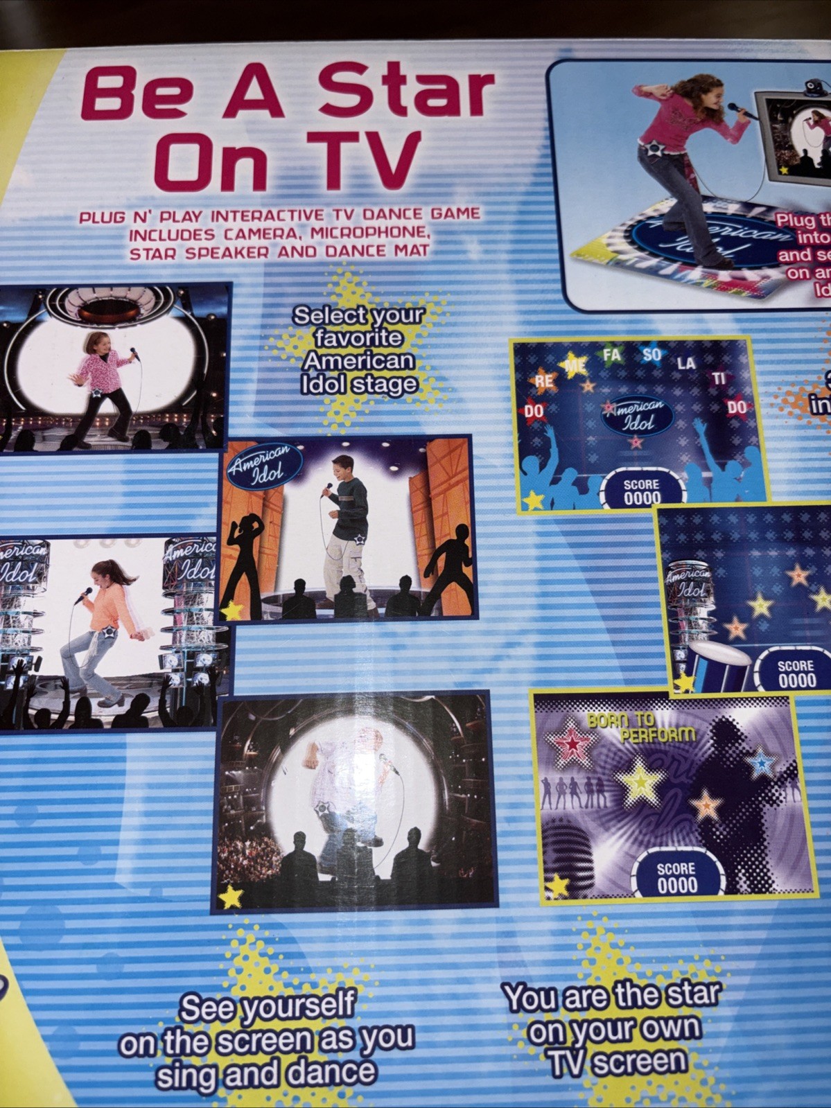 Rare 2008 American Idol “Be A Star On TV” Plug & Play Interactive Video Game NEW