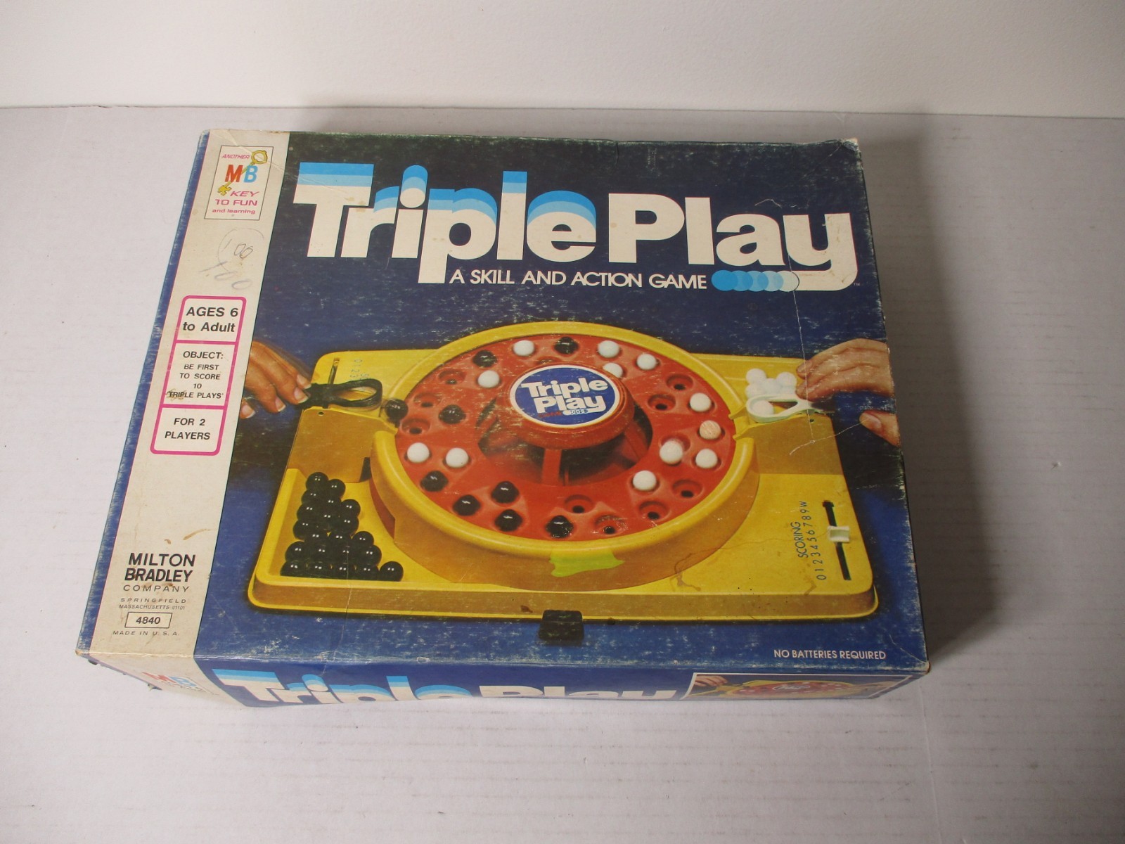 Vintage 1978 Milton Bradley 4840 Triple Play A Skill and Action Game Boardgame