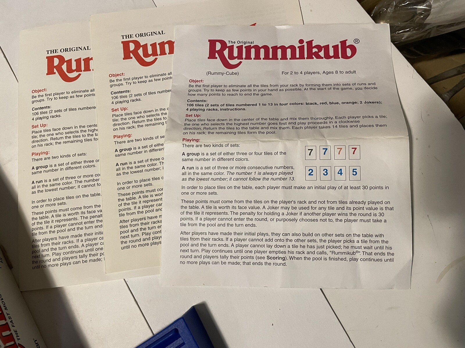 THE ORIGINAL RUMMIKUB Vintage 1997 Pressman Family Game Complete