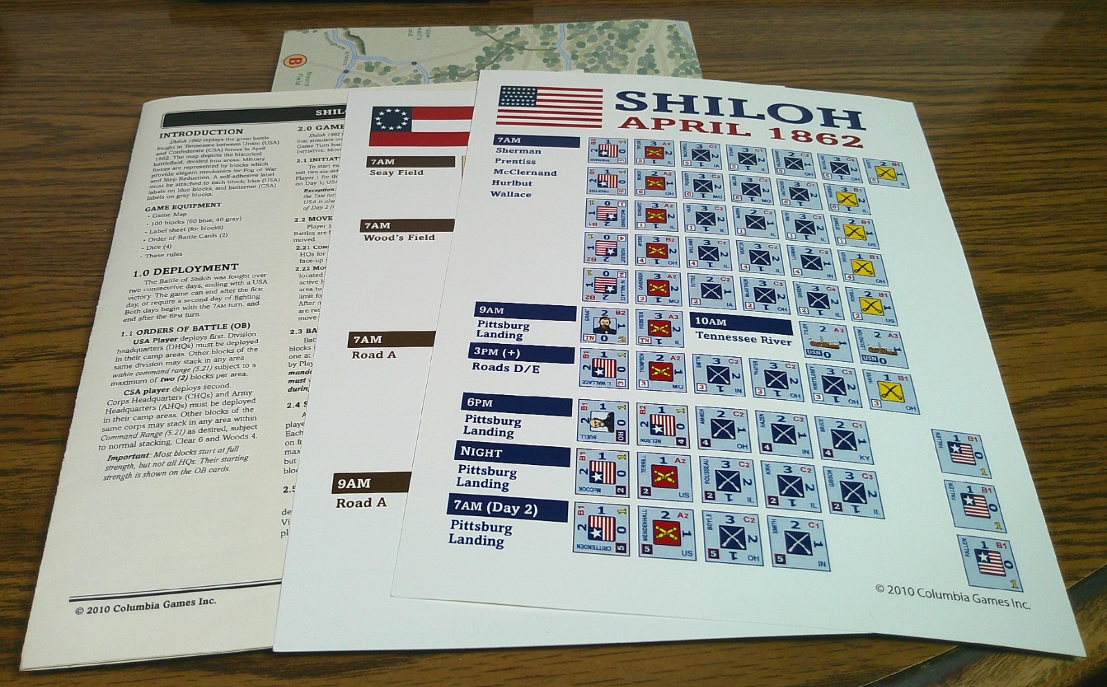 Columbia Games Shiloh April 1862 Board Game