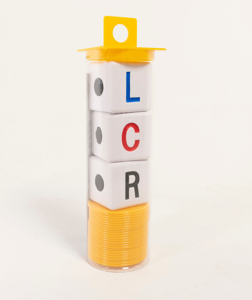 THE ORIGINAL BIG LCR® LEFT CENTER RIGHT™ DICE GAME – CLASSIC (YELLOW)