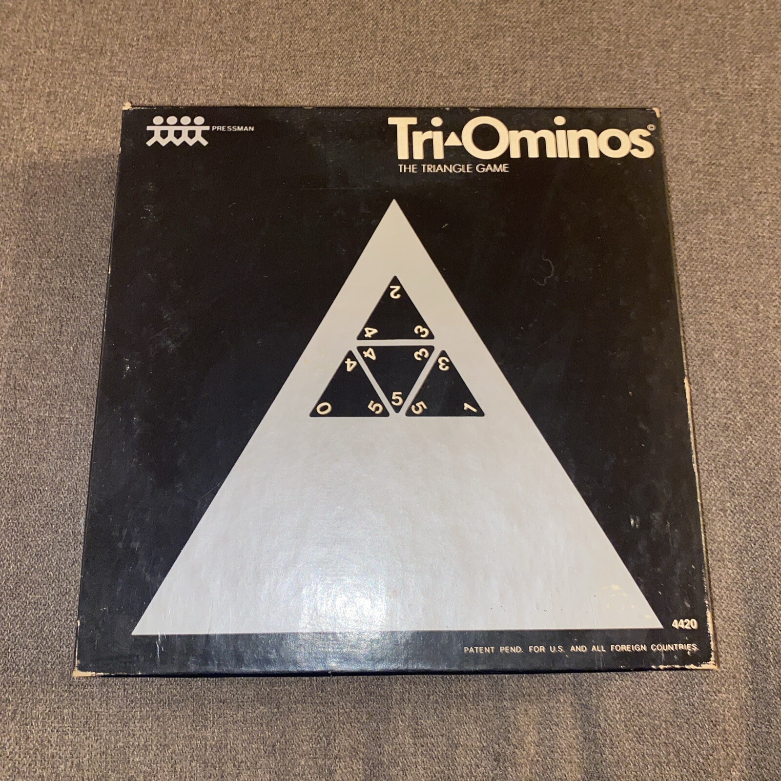 Vintage 1968 Pressman Tri-ominos The Triangle Domino Game # 4420 By Pressman Co.