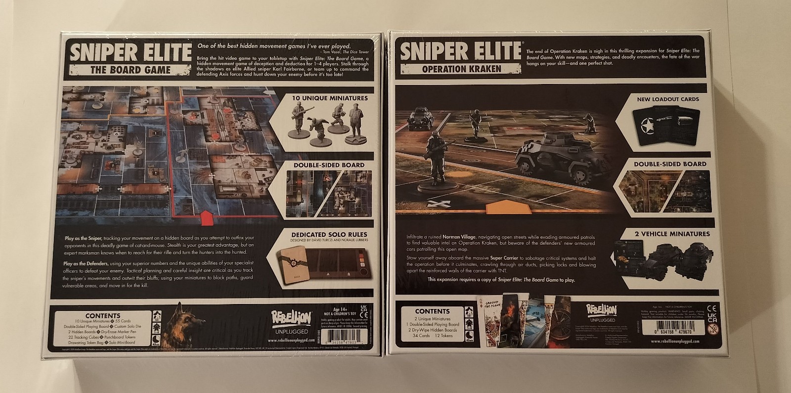 Sniper Elite Core Game Operation Kraken Expansion Board Game Lot Set In Hand