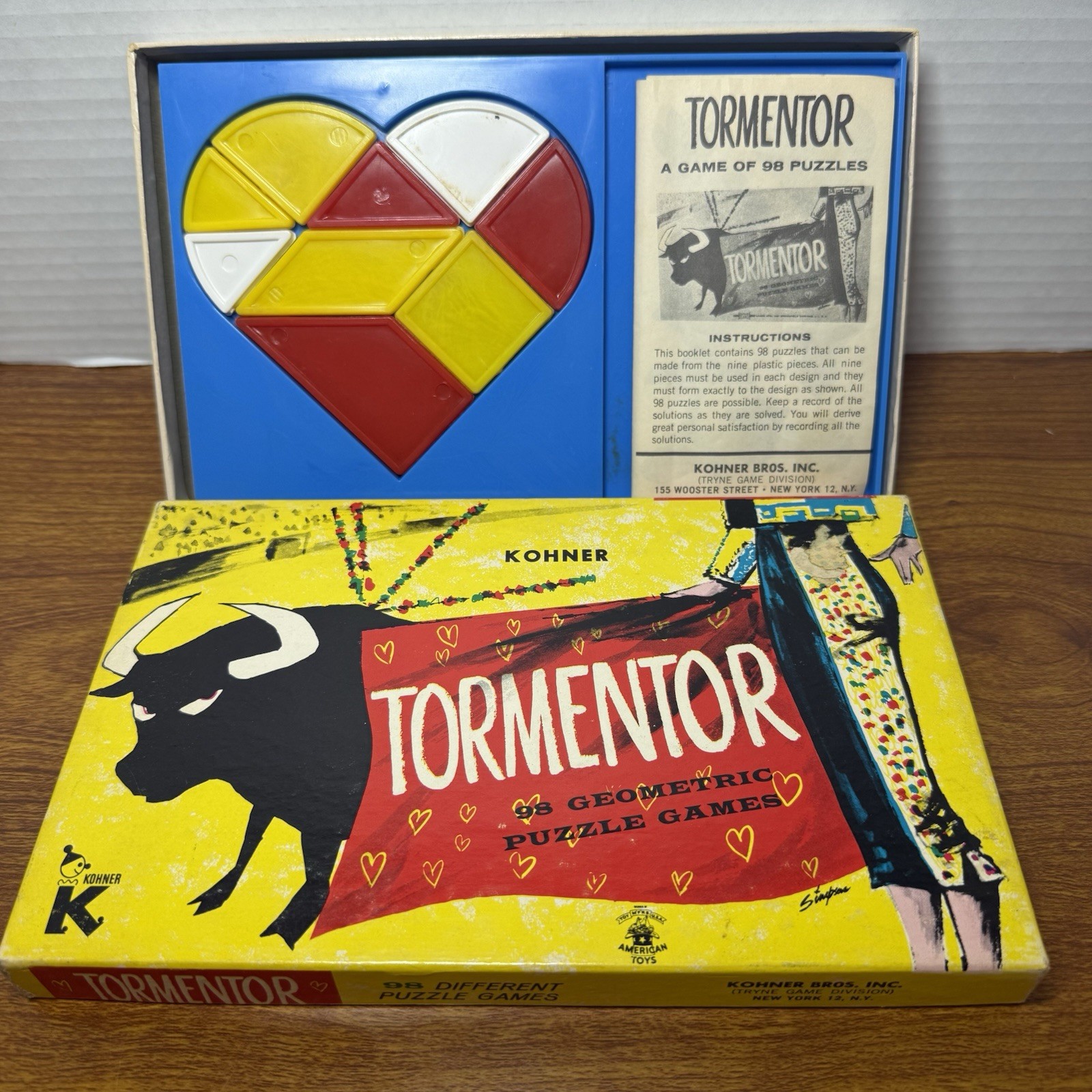 Vintage Antique 1961 Tryne Board Games Tormentor Puzzle No Manual