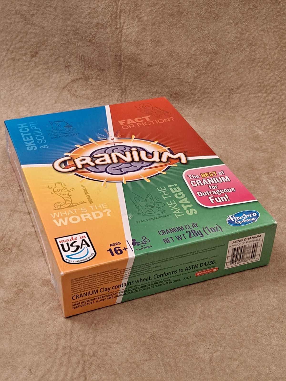 Cranium Board Game 4+ Players 16 to Adult NEW & Factory Sealed! Made in USA.