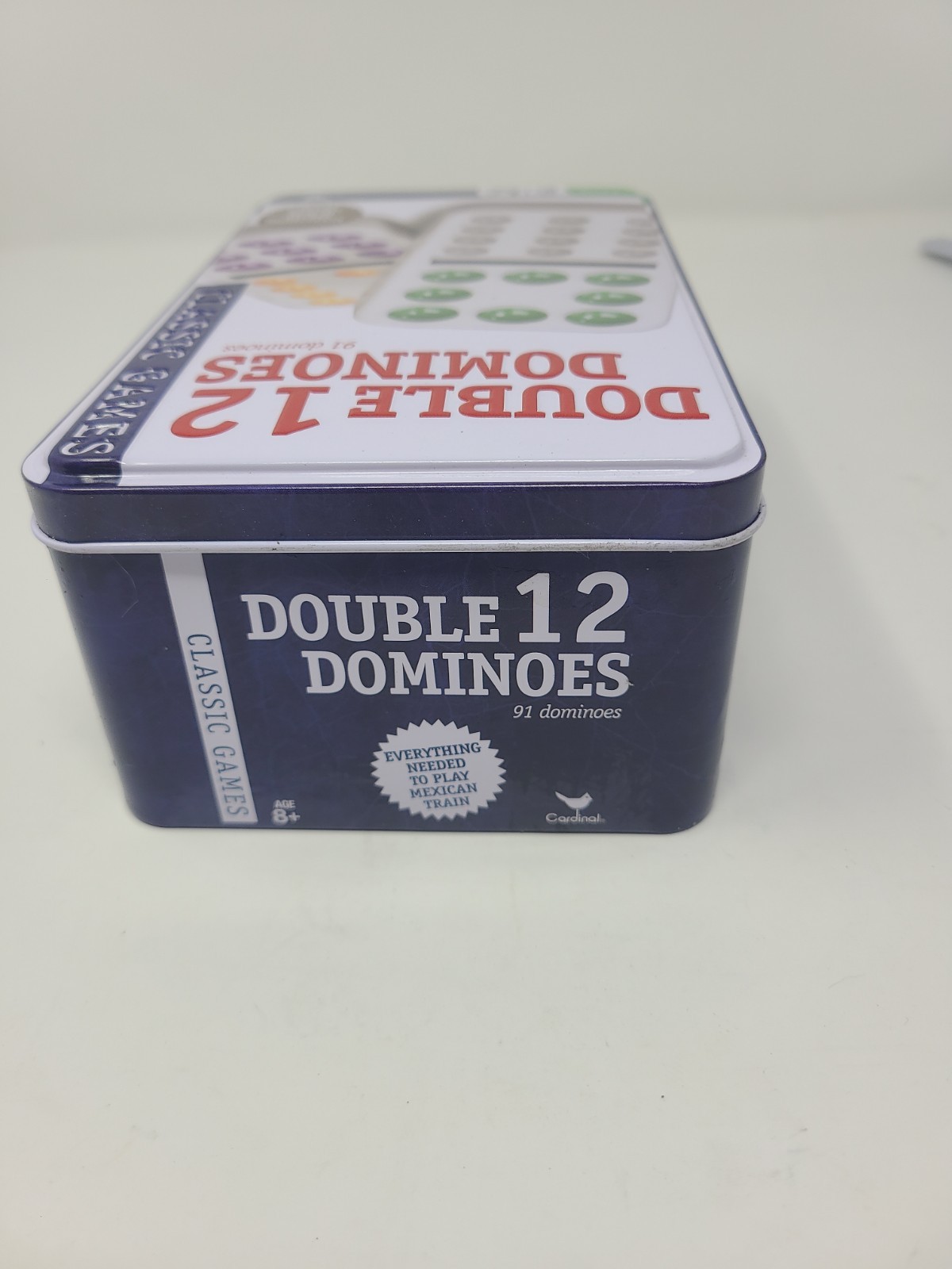 Cardinal Double 12 Color Dot Dominoes Set Mexican Train Family Game Complete