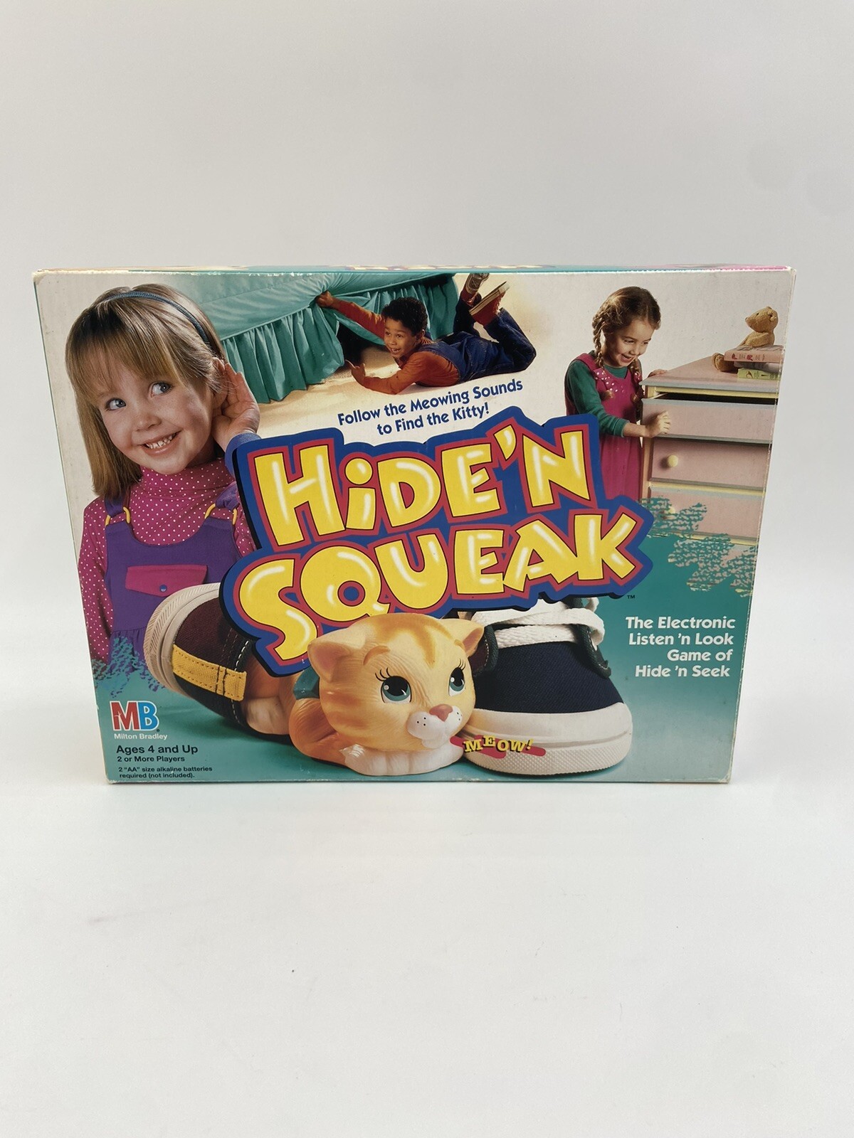 Vintage 1994 Milton Bradley Hide N Squeak Kitty Cat Game CIB Complete in Box