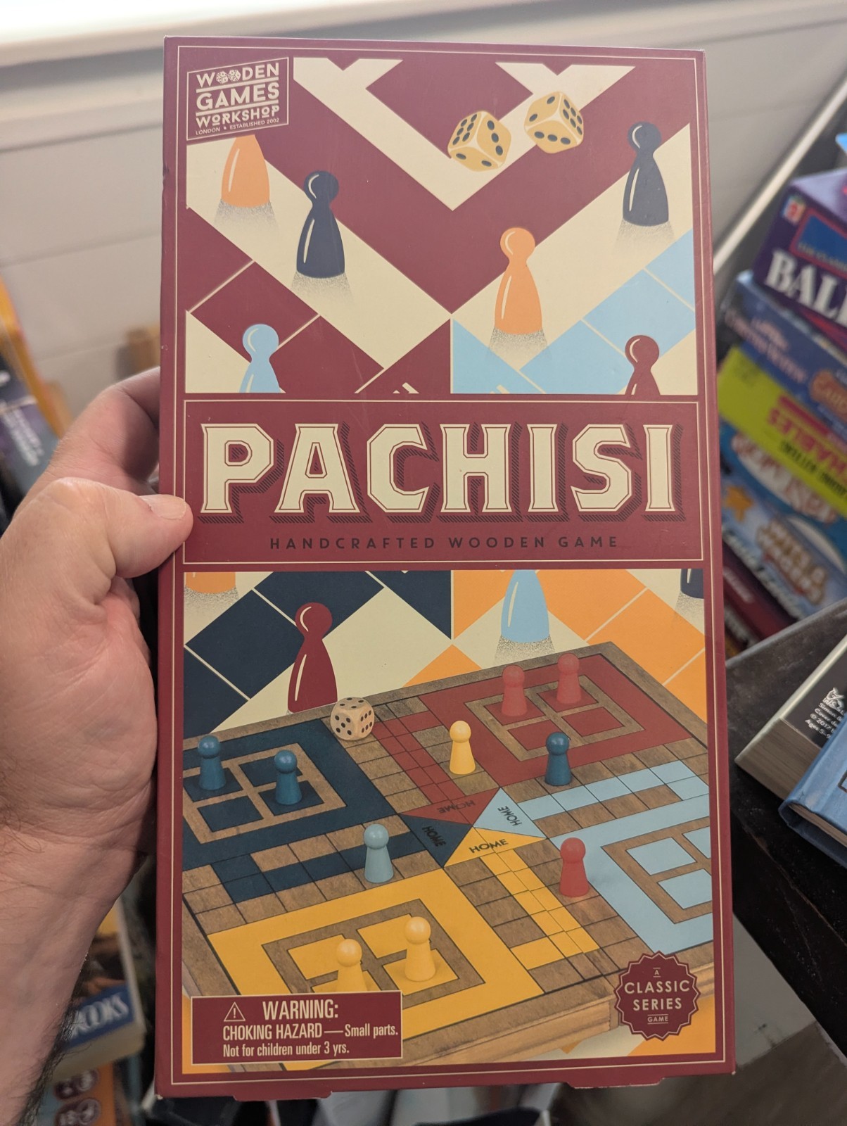 PACHISI Wooden Travel Board Game RVLIFE Parcheesi SEALED 2018 AIRBNB