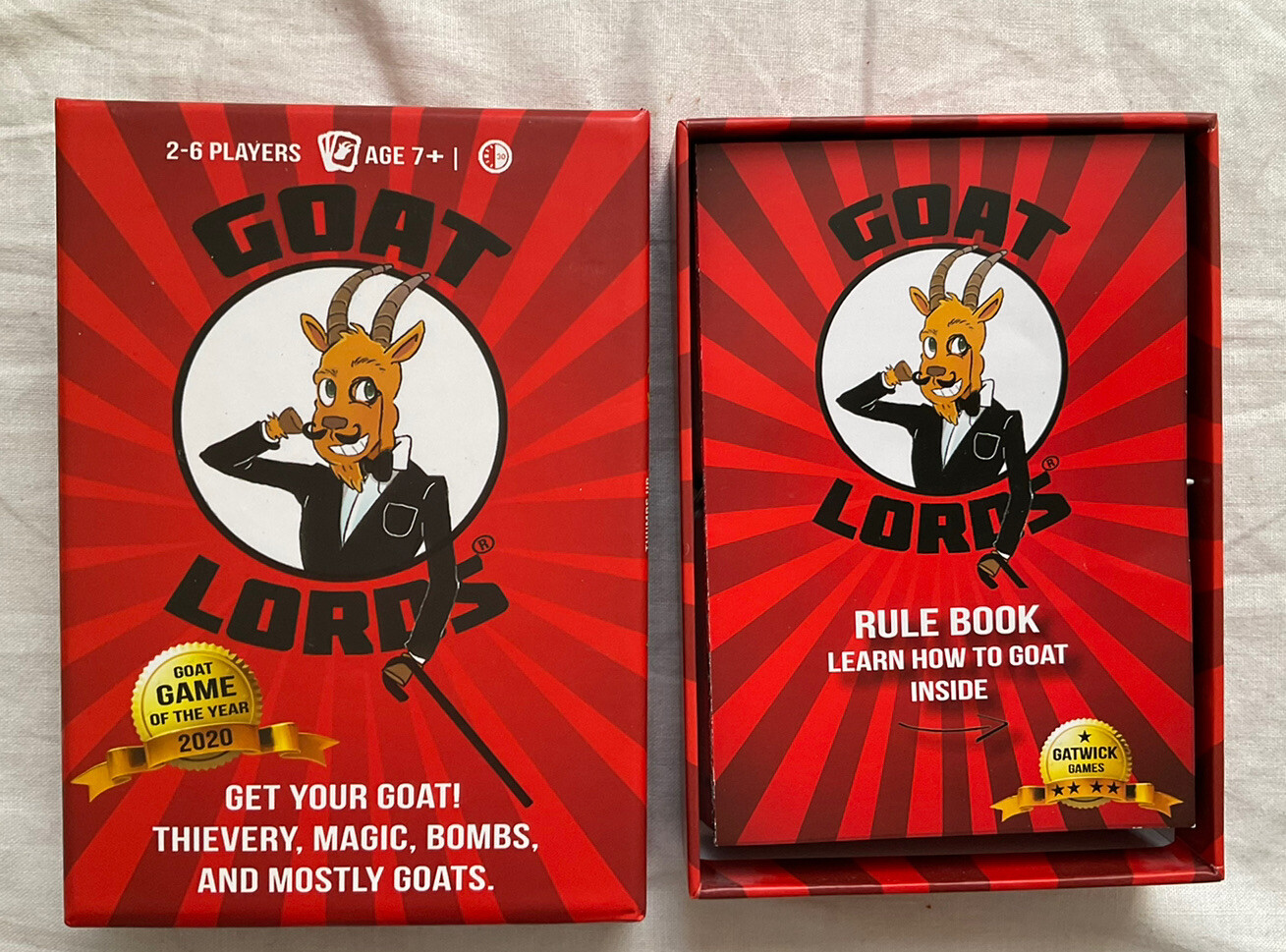 Goat Lords Competitive Card Game for 2 to 6 Players Age 7+ Opened