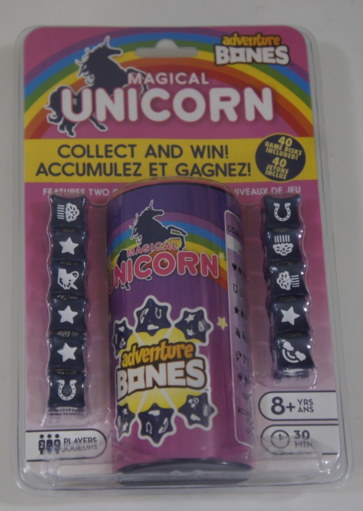 BRAND NEW Adventure Bones Magical Unicorn Dice Game Aquarius w/ Travel Container