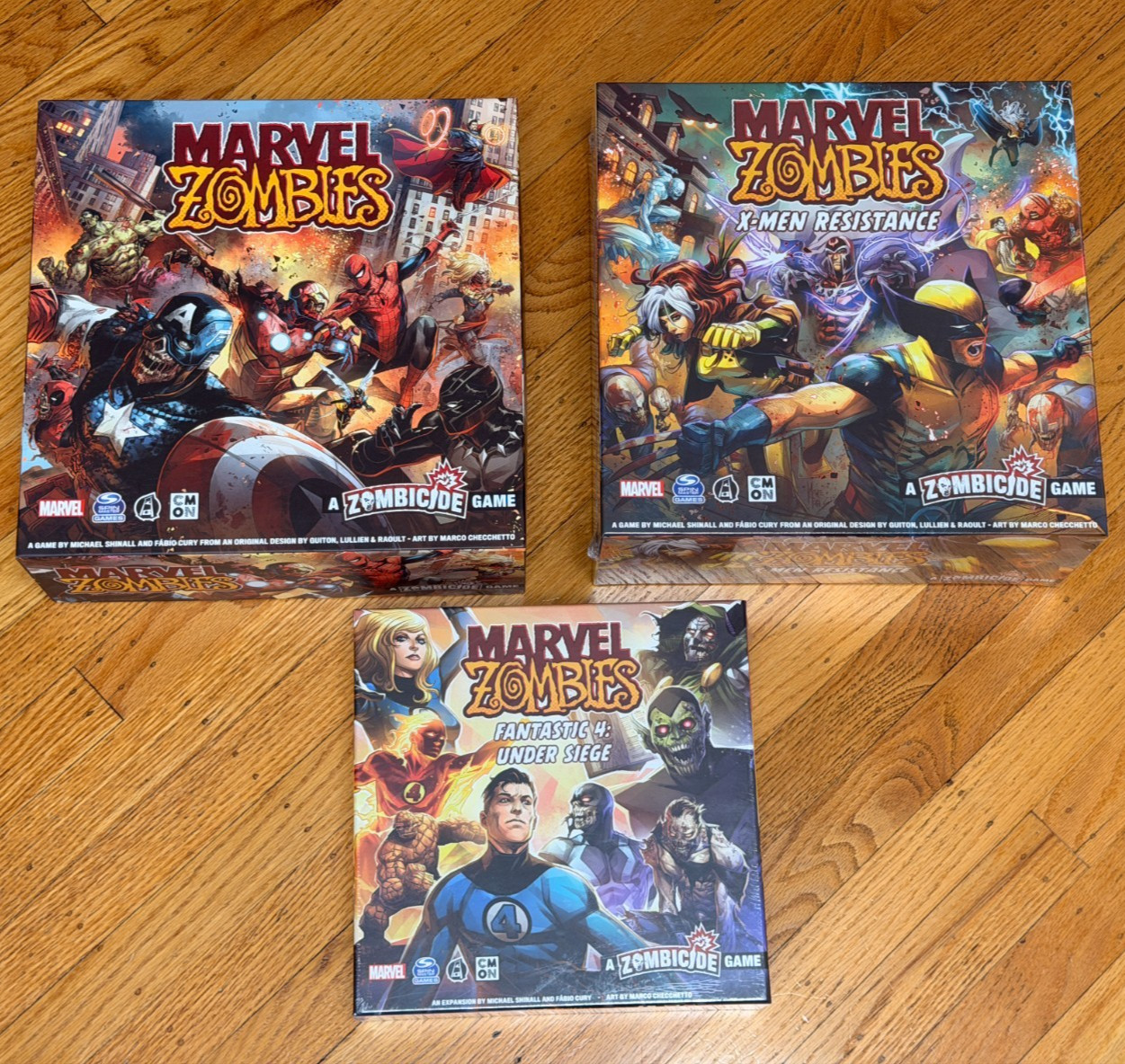 Marvel Zombies + X-Men Resistance + Fantastic 4 (Kickstarter) board game lot