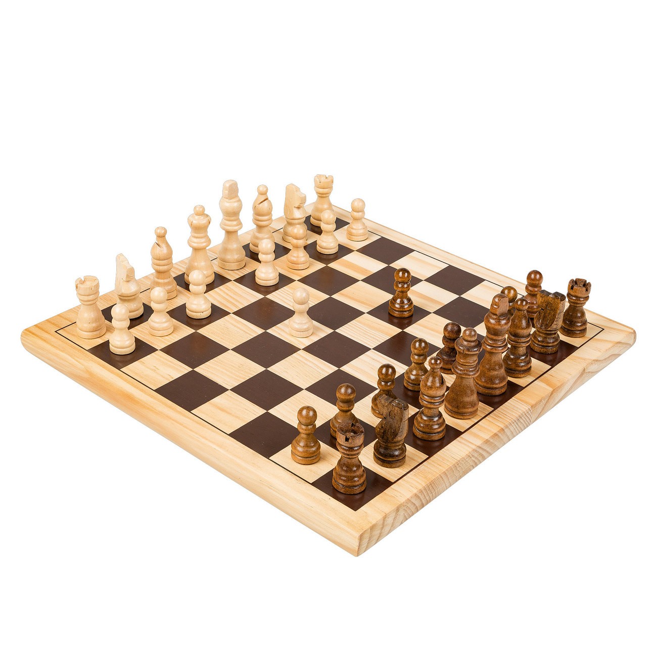 Chess & Checkers Game, 2 in 1 Wooden, FSC® 100%,