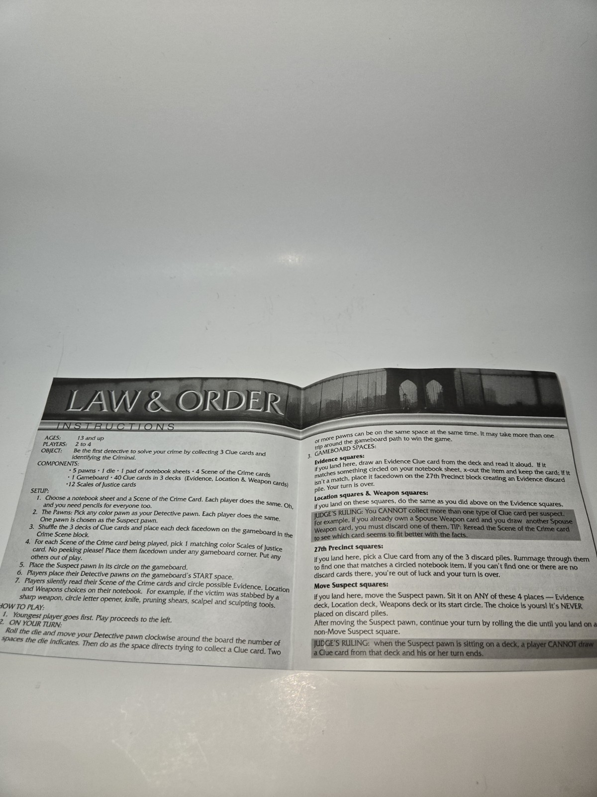 Law & Order Detective Board Game by Cardinal Industries