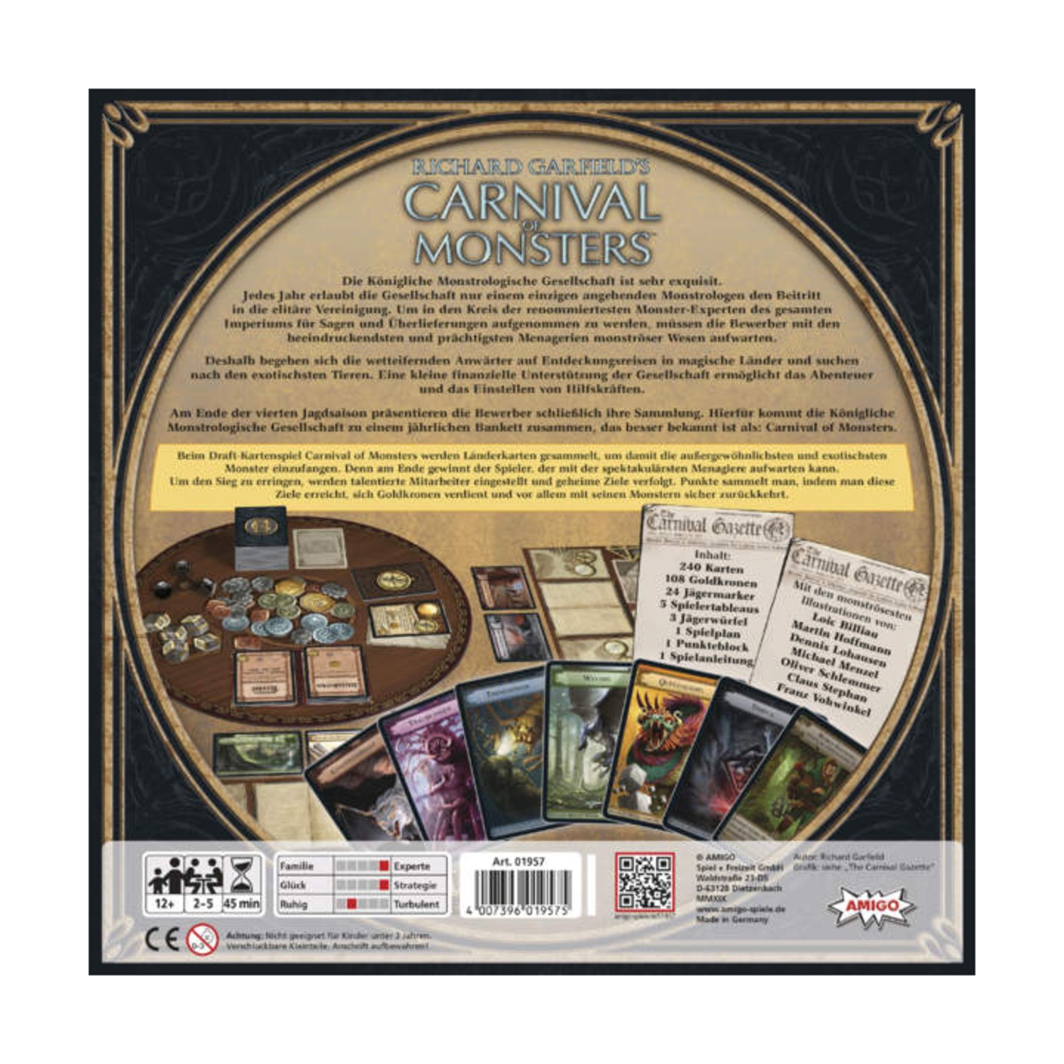 Amigo Games Dexterity Game Carnival of Monsters Box VG+