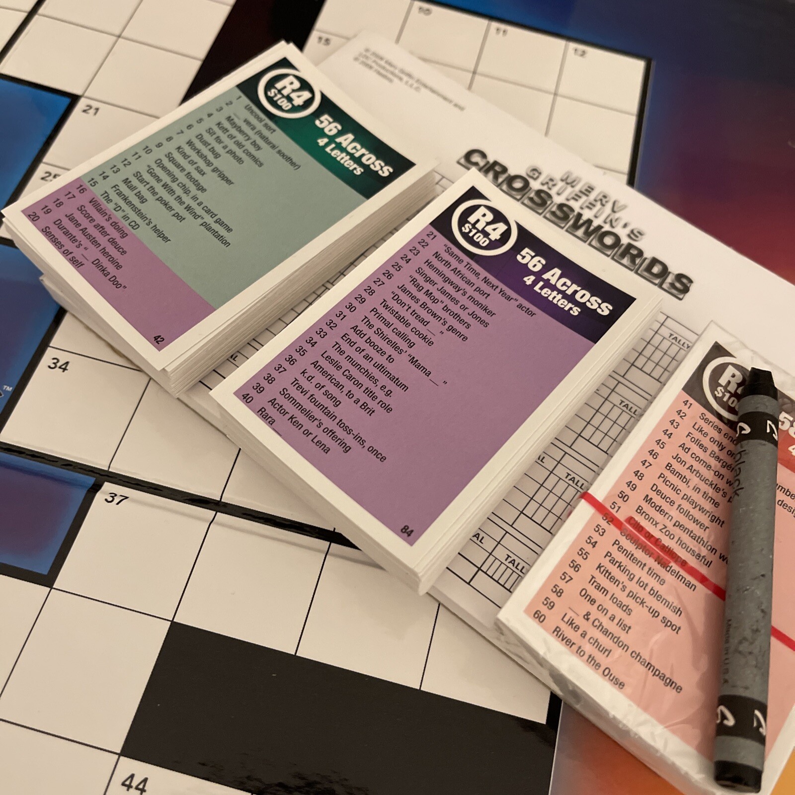 Merv Griffin’s CROSSWORDS Social Wordplay Game 2008 Parker Brothers Complete Fun