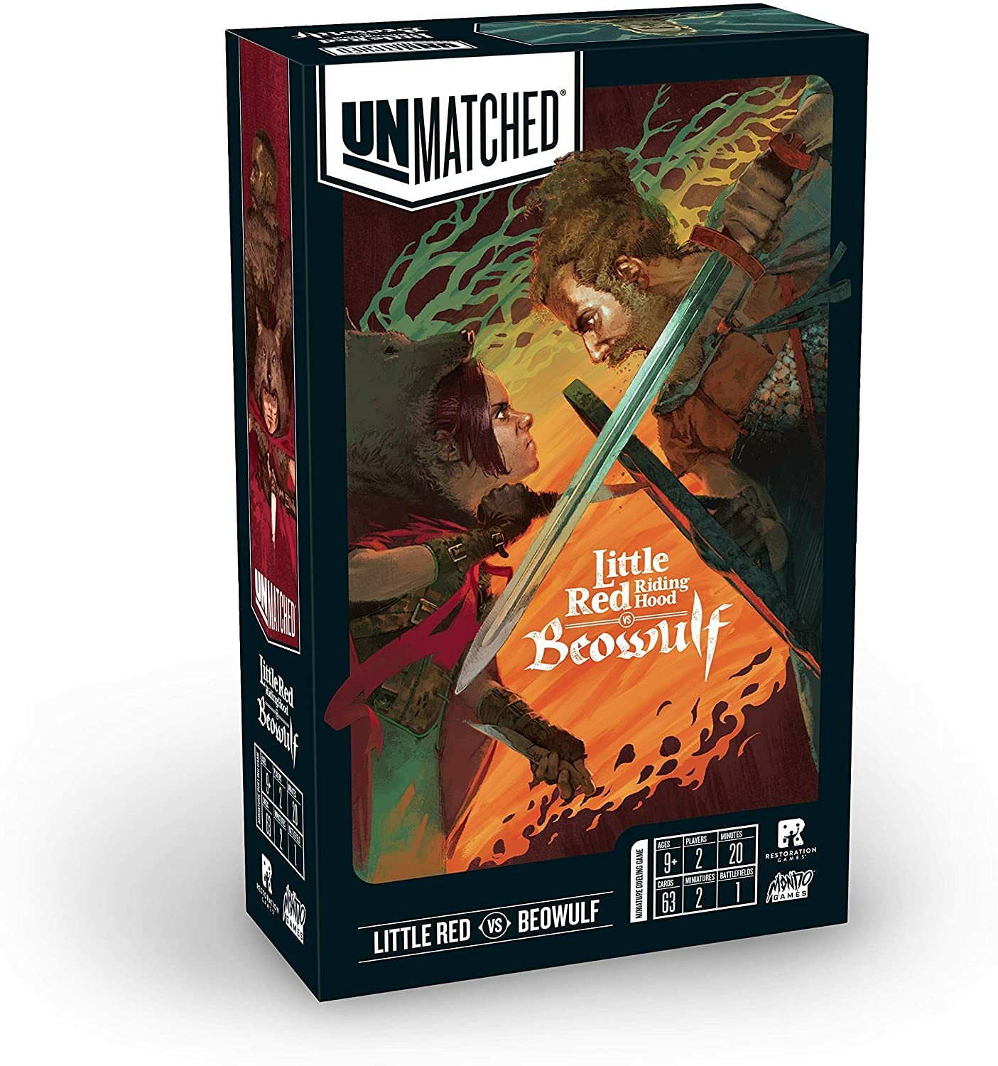 Unmatched Little Red Riding Hood vs Beowulf 2 Player Game Mondo Games REO 9305