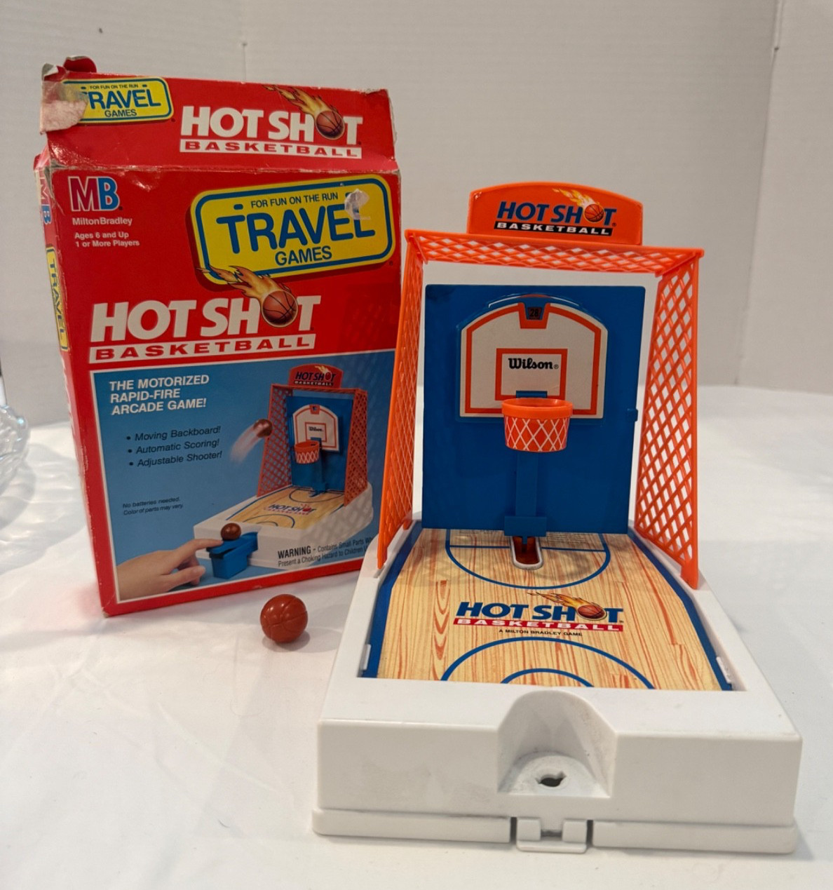 Hot Shot Basketball Milton Bradley Travel Games (Incomplete – no shooter) 1990s