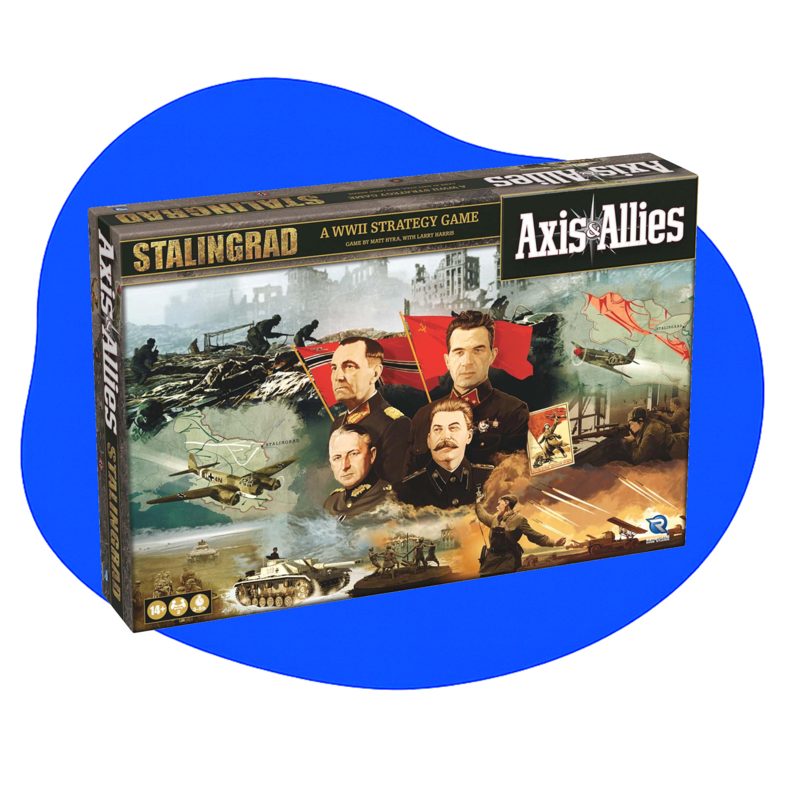 Axis & Allies Stalingrad WWII Strategy Board Game 150+ Miniatures 2-Player NIB