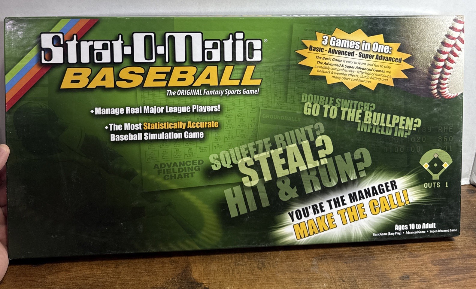 Strat O Matic Baseball Game Box Board Charts Dice 100% Complete