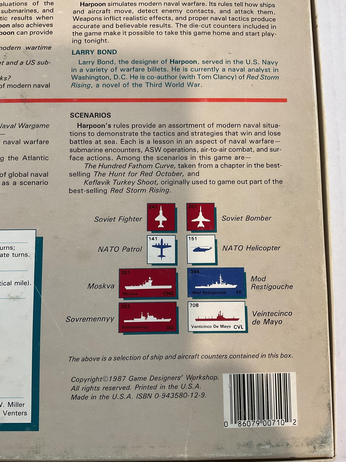 GDW Harpoon Modern Naval Wargame Complete Game 1987 United States Boxed Set