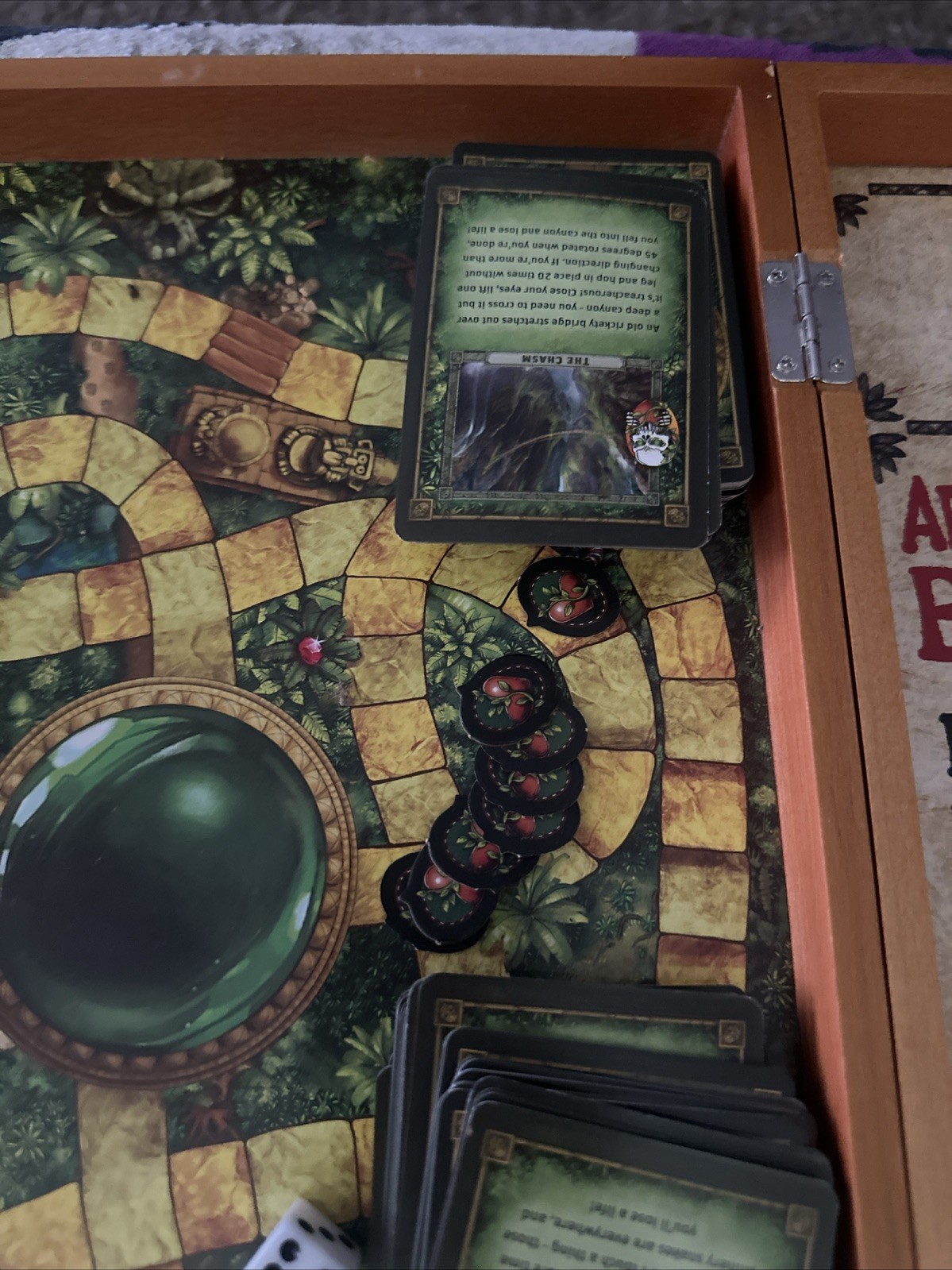 Jumanji The Game Real Wooden Box Edition of the Classic Adventure Game Complete