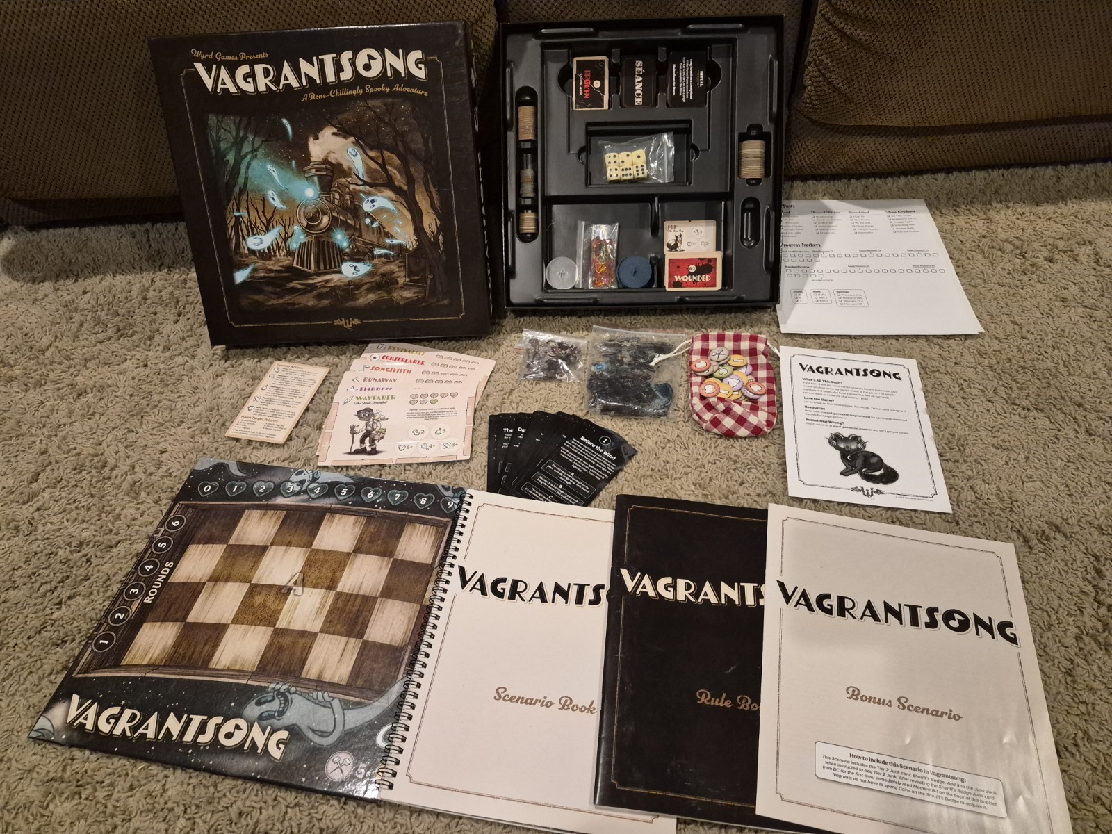 Wyrd Games Vagrantsong Spooky Board Game Complete Game 1+ Players 14+