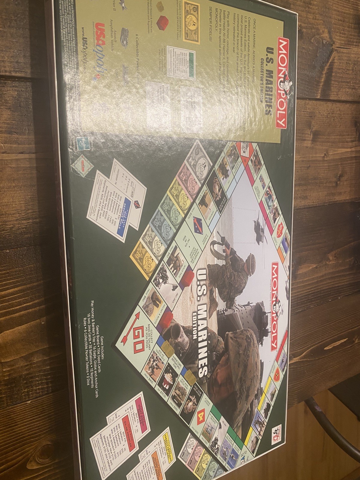 US Marines Edition Monopoly Board Game 100% Complete 2005 Parker Brothers