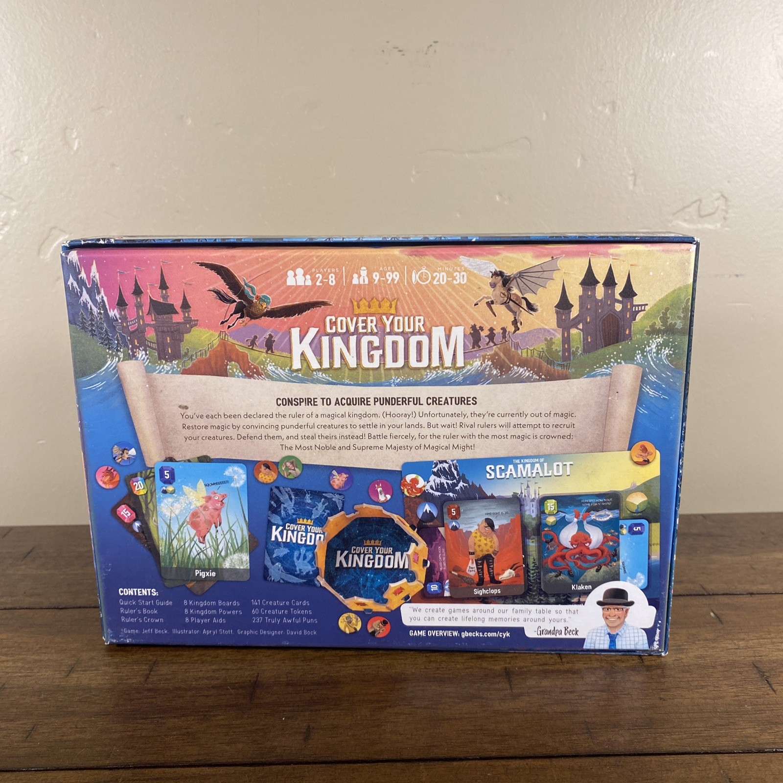 Cover Your Kingdom Very Good 100% Complete Grandpa Beck’s Games Card Game 2021