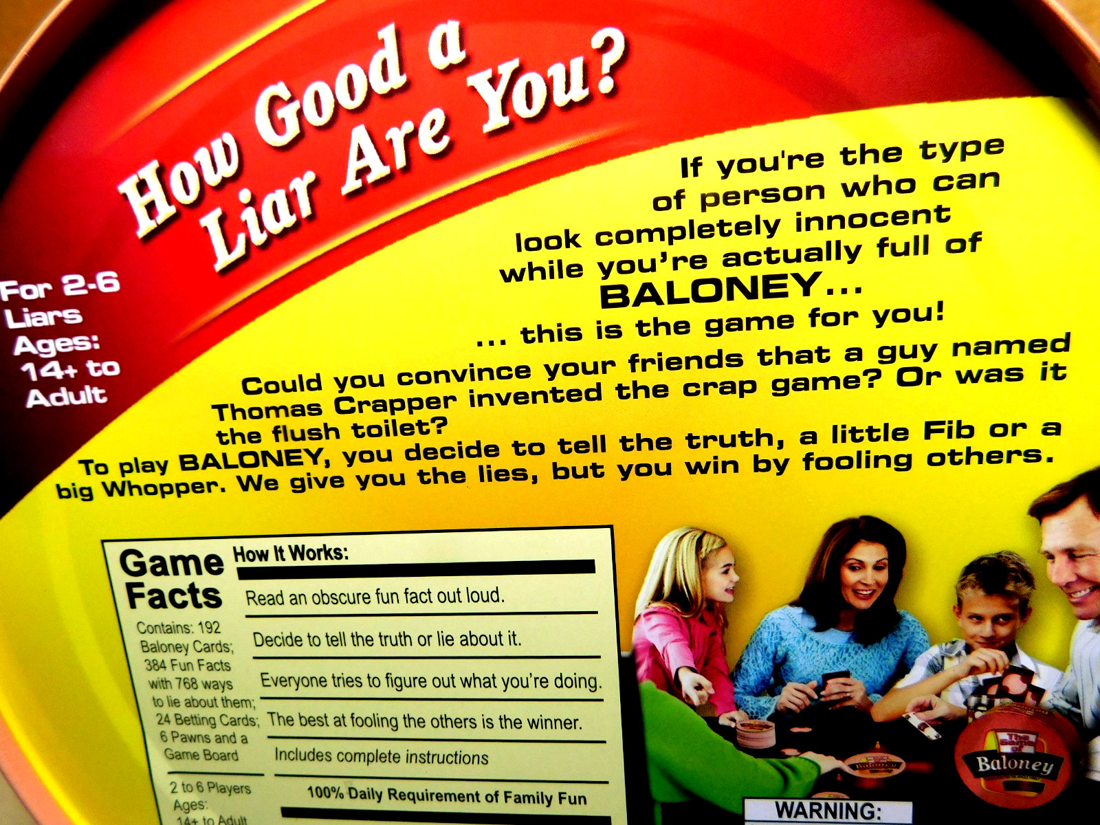 Wood Expressions, Inc.~The Game of Baloney Fibbing Fun For The Whole Family NEW!