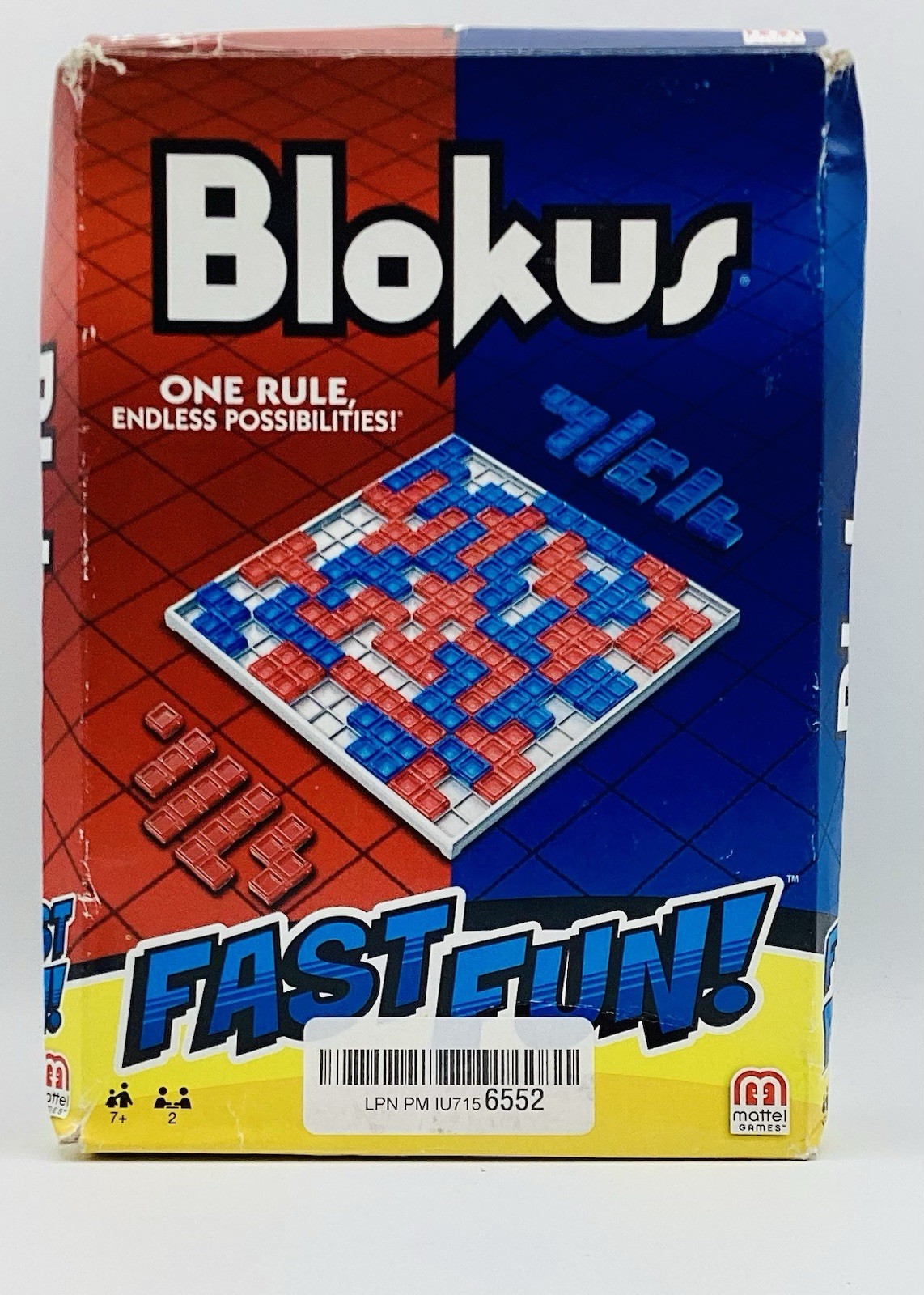 Blokus Fast Fun 2 Player Board Game Mattel Age 7+ Damaged Pkg