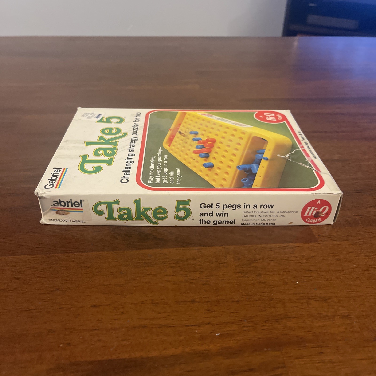 VINTAGE GABRIEL GILBERT INDUSTRIES TAKE 5 HI-Q PEG STRATEGY PUZZLE GAME 1977