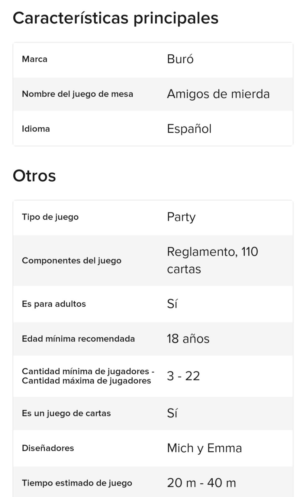 JUEGO ” AMIGOS DE MIERD@” PARTY PREVIAS ARGENTINA CARDS GAME + 18 Años