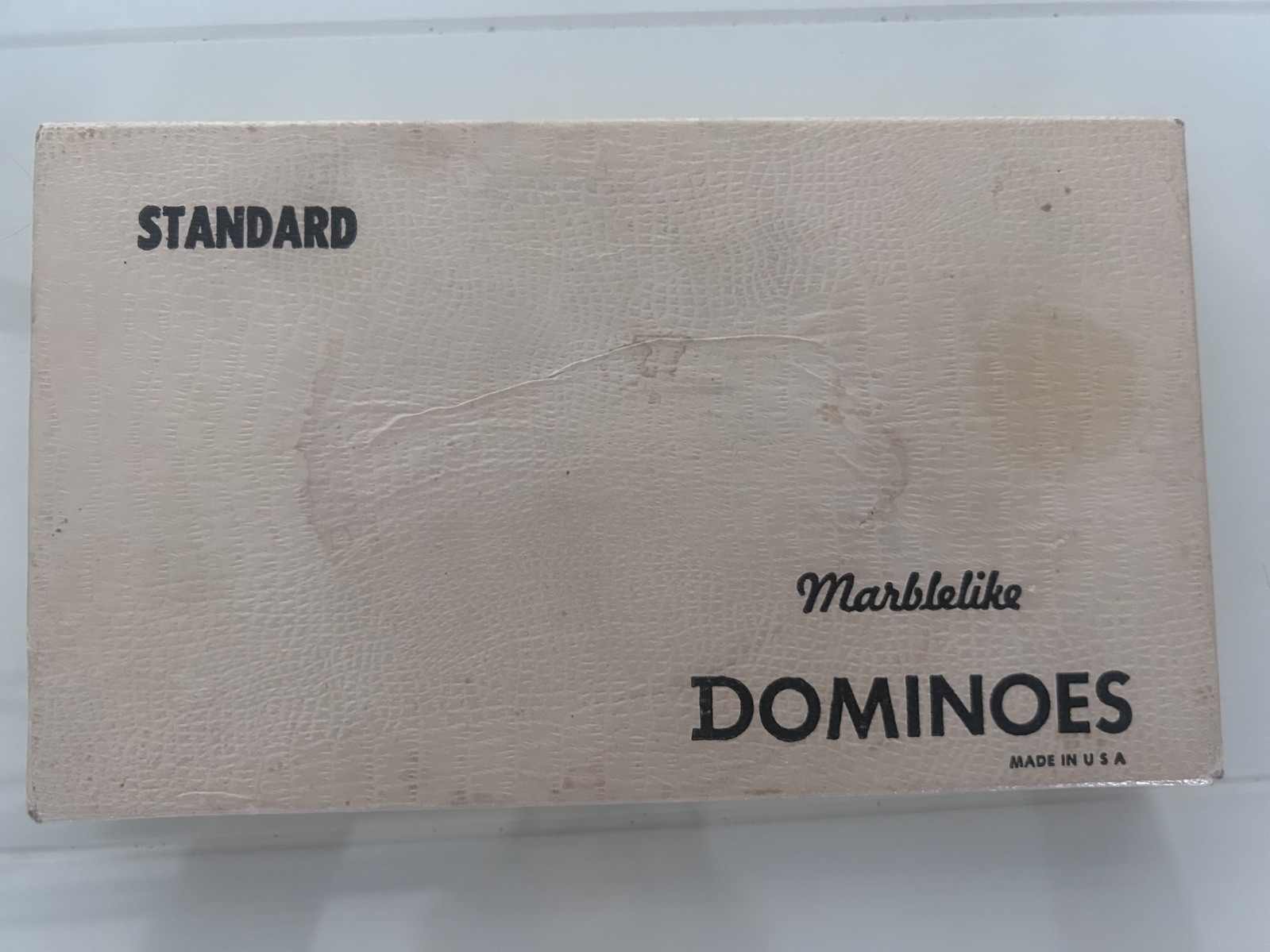 Vintage Puremco Marblelike Dominoes #616 Red Standard Domino Set In Box