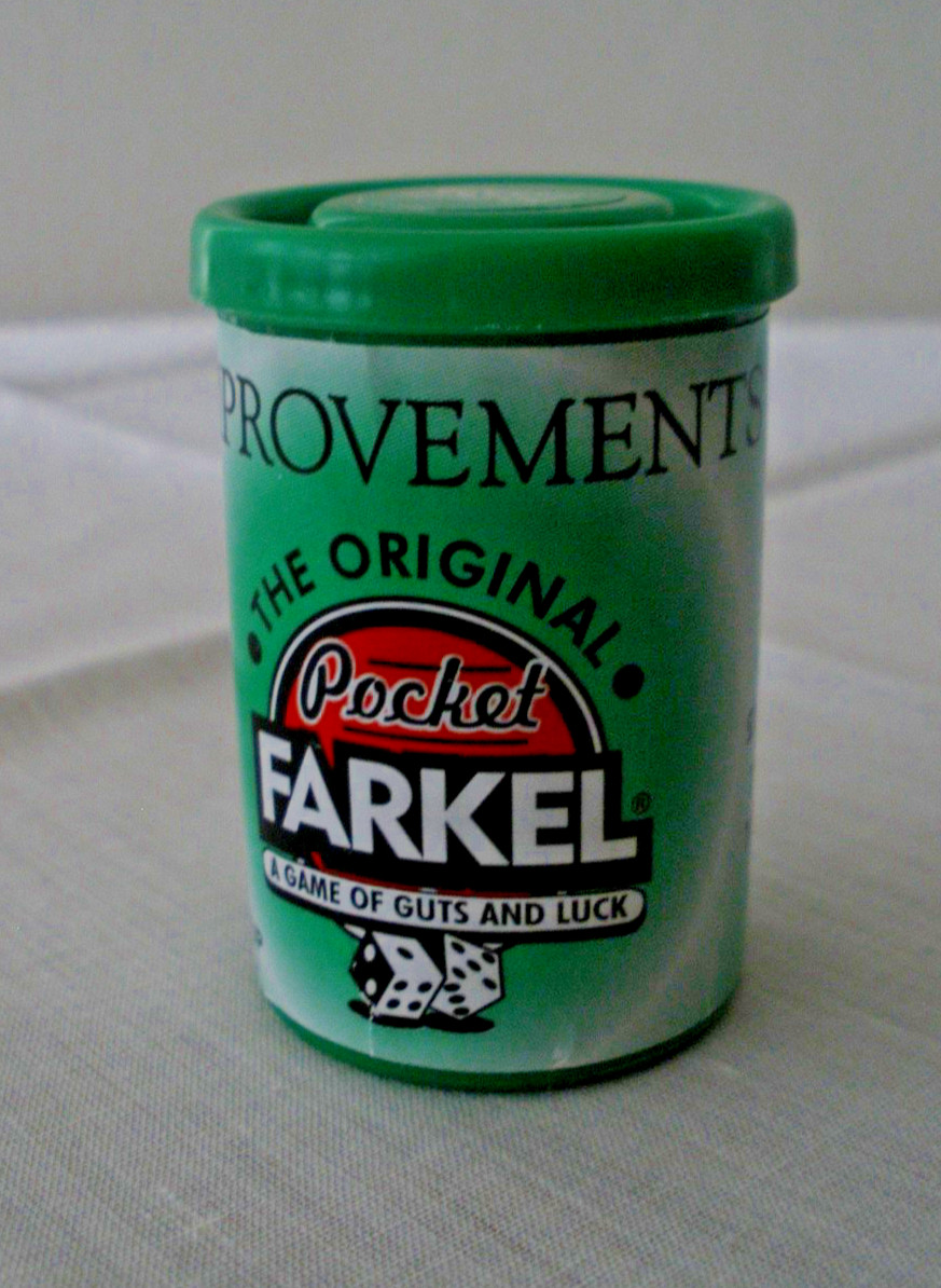 Vintage 1997 IMPROVEMENTS ORIGINAL POCKET FARKEL GAME Luck and Guts Game RARE