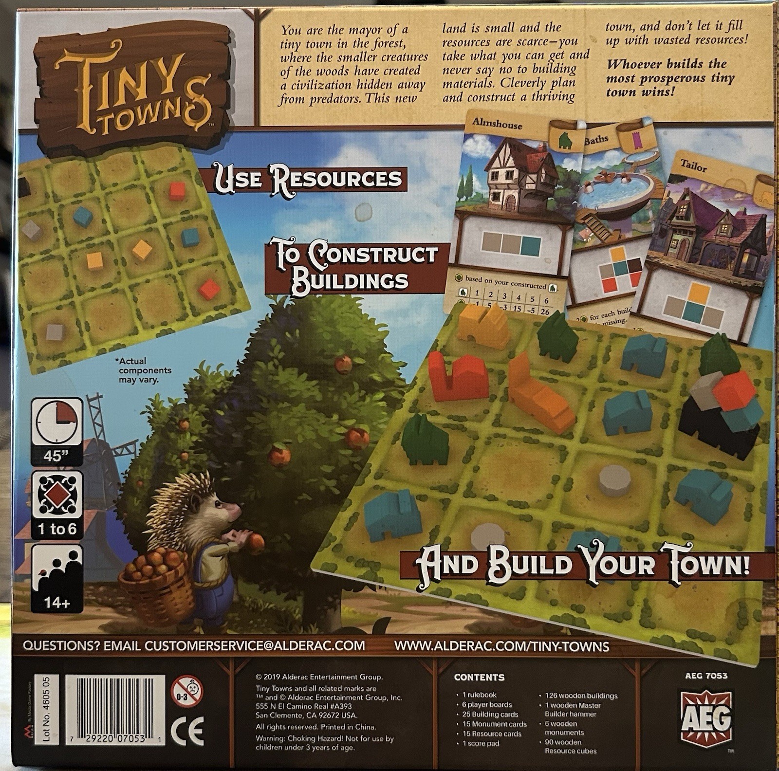 AEG Tiny Towns Board Game Plus Villagers Expansion Complete