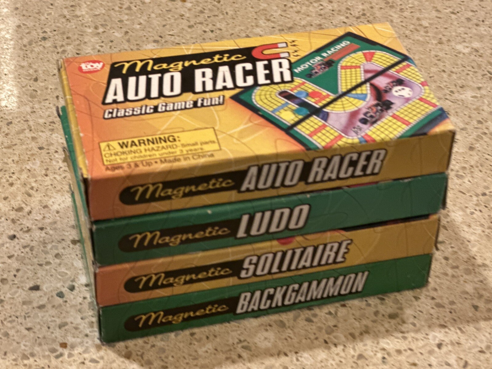 The Toy Network Magnetic Mini Games Travel Games/Backgammon/Racer/Ludo/Solitaire