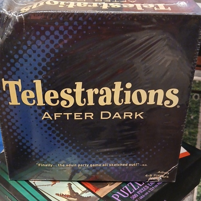 The Op Games Telestrations After Dark Adult Humor Party Game 4-8 Dry Erase