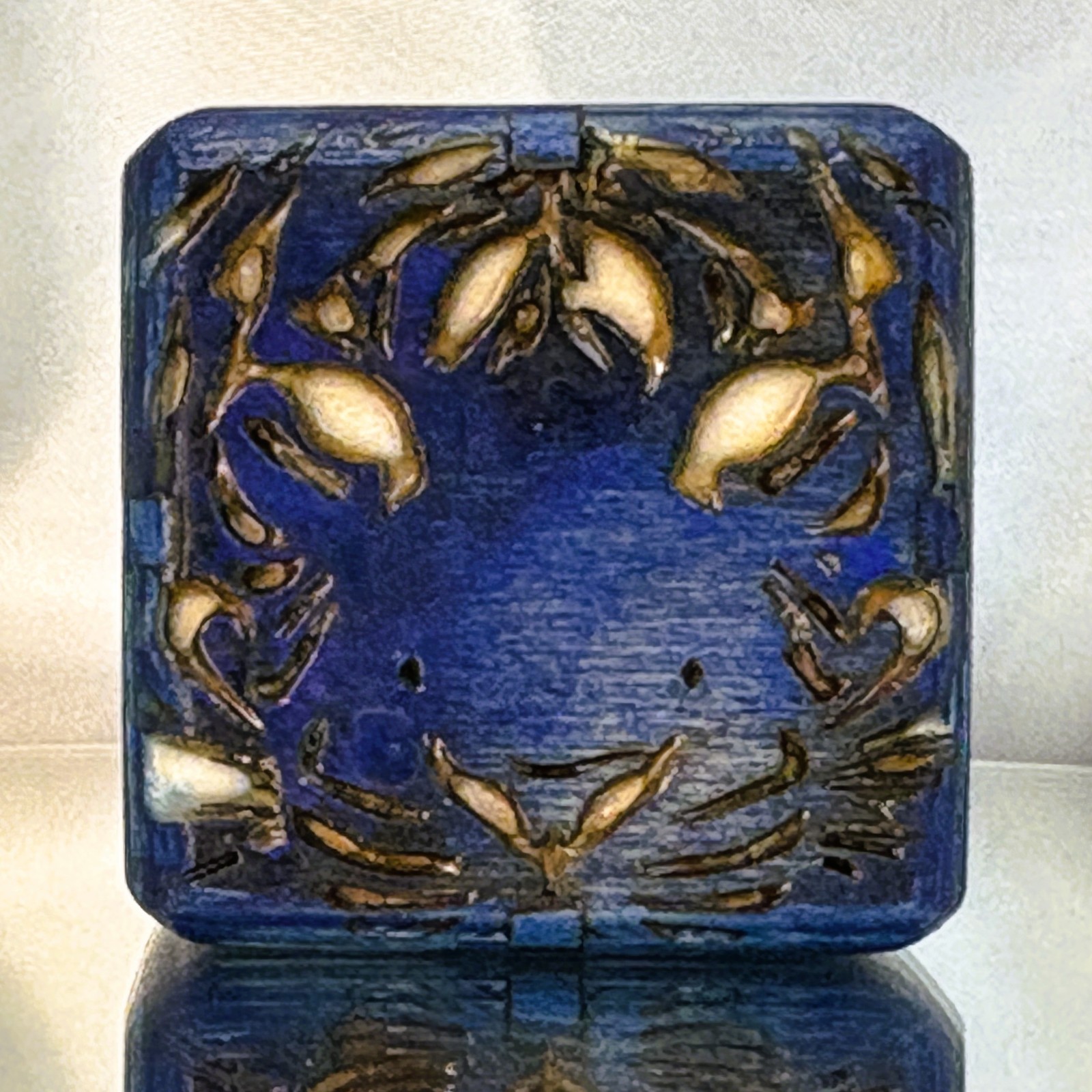 Blue Bengal – Deep Blue Roar – Backgammon Doubling Cube 36mm