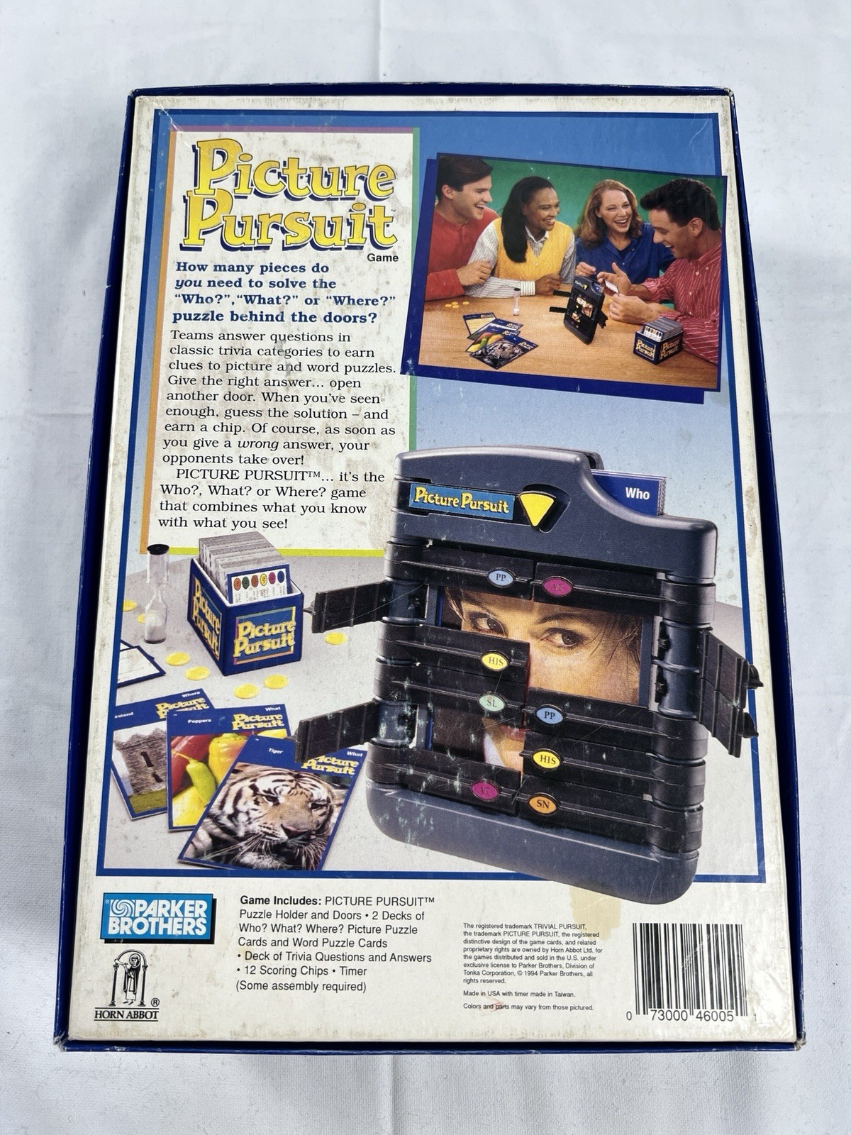 Picture Pursuit Board Game 1994 Parker Brothers Complete Vintage Trivia Puzzle