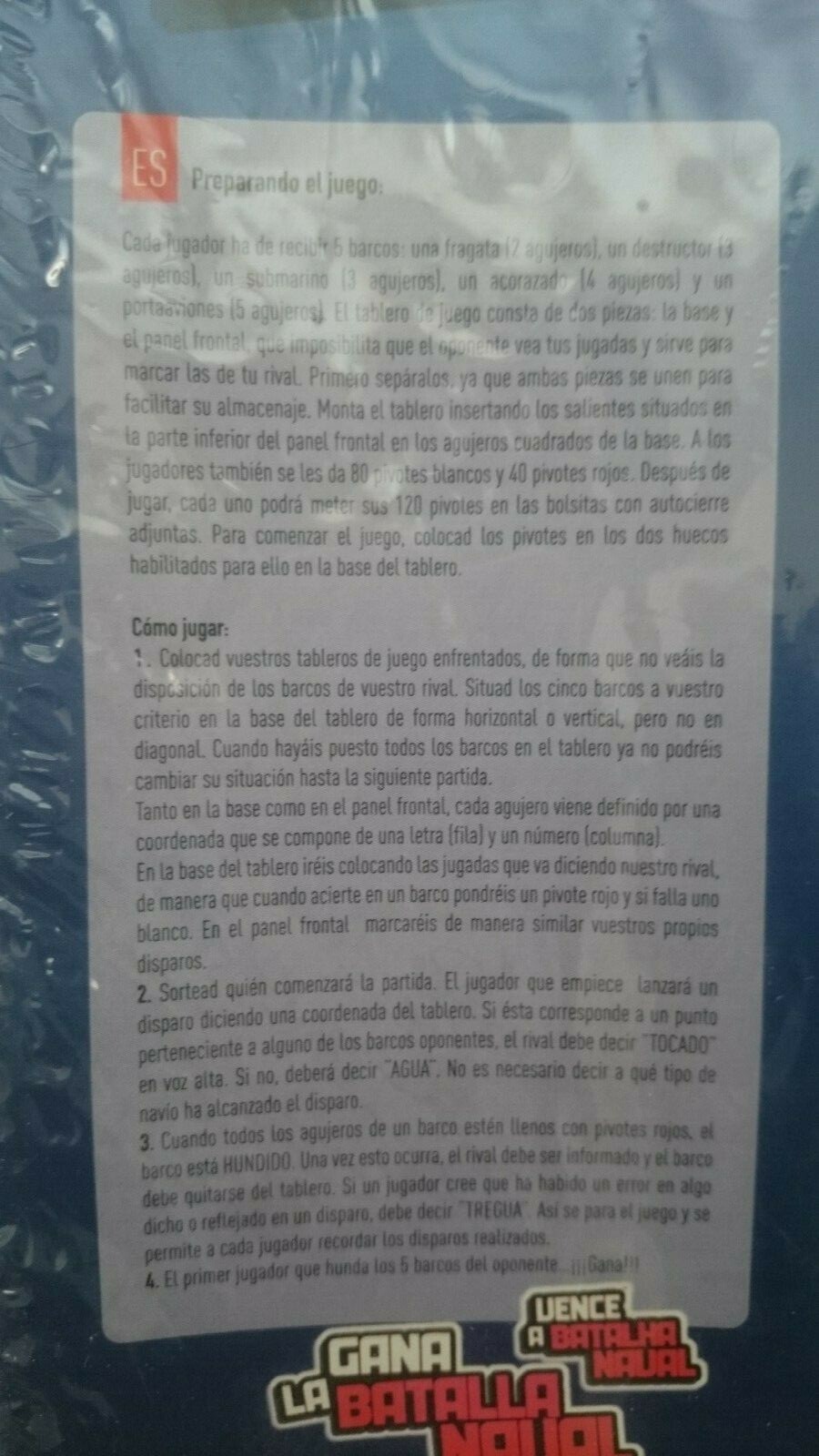 Hundir Los Barcos La Gana Batalla Naval / Sink Ships Win Naval Battle Board Game