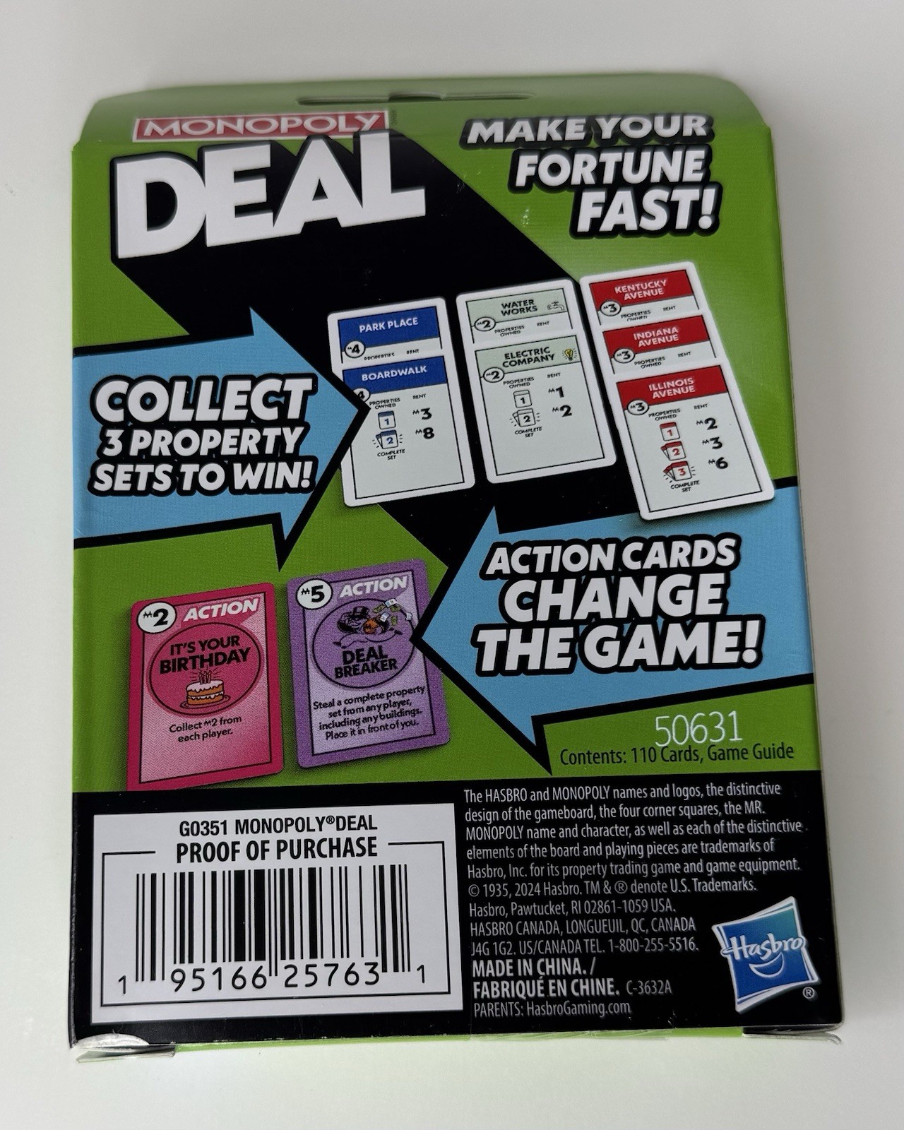 Monopoly Deal Card Game, Quick-Playing Family Card Game for 2-5 Players New!