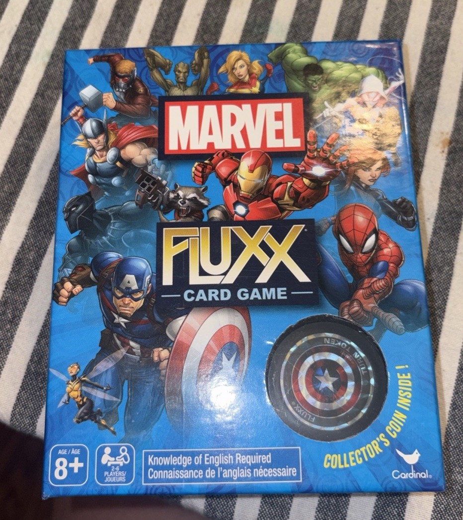 Marvel Fluxx Card Game (Iron Man, Hulk, Spiderman, Thor, etc)  – Opened