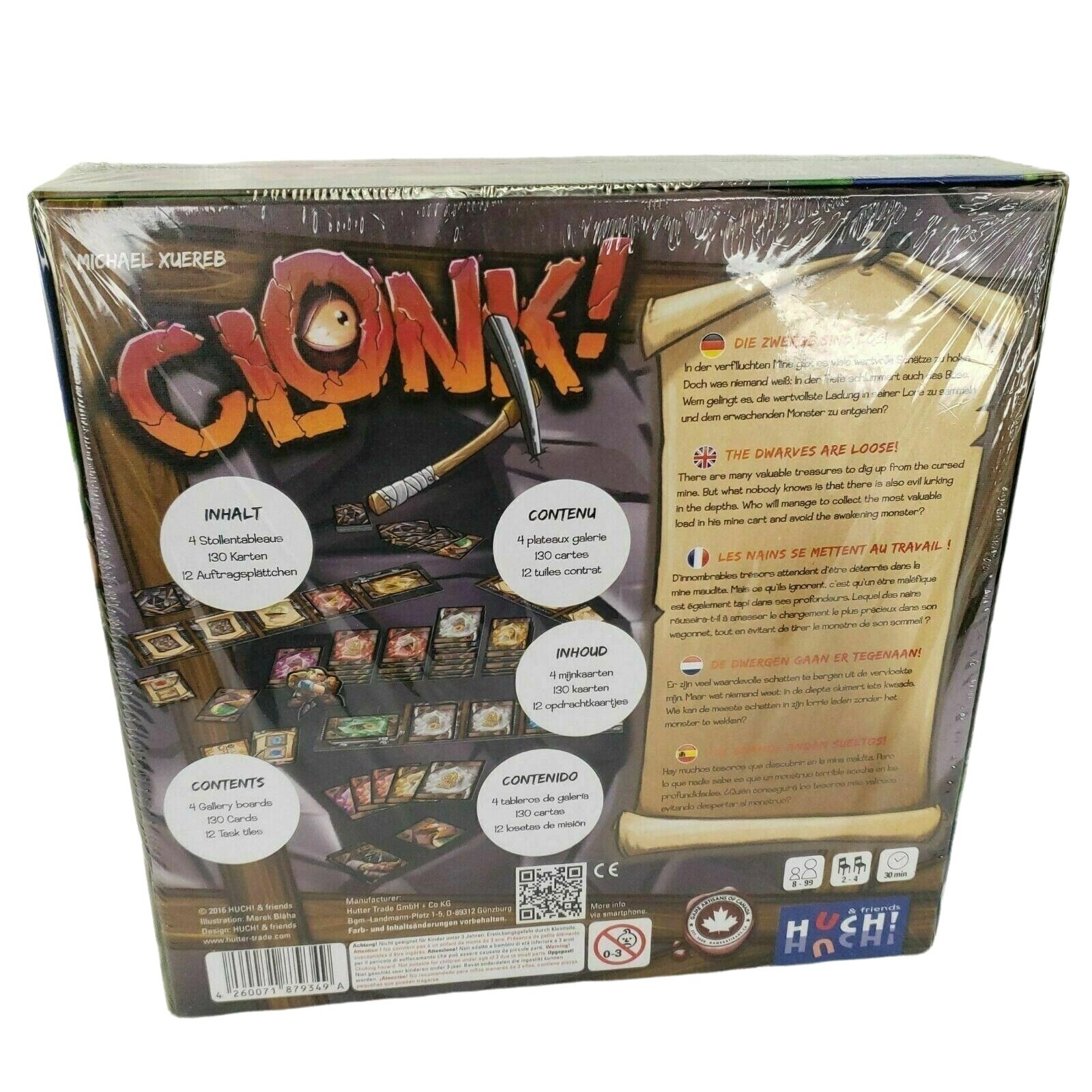 Clonk Game Fun Quick Family Party and Friends 8 Years or Older Sealed New