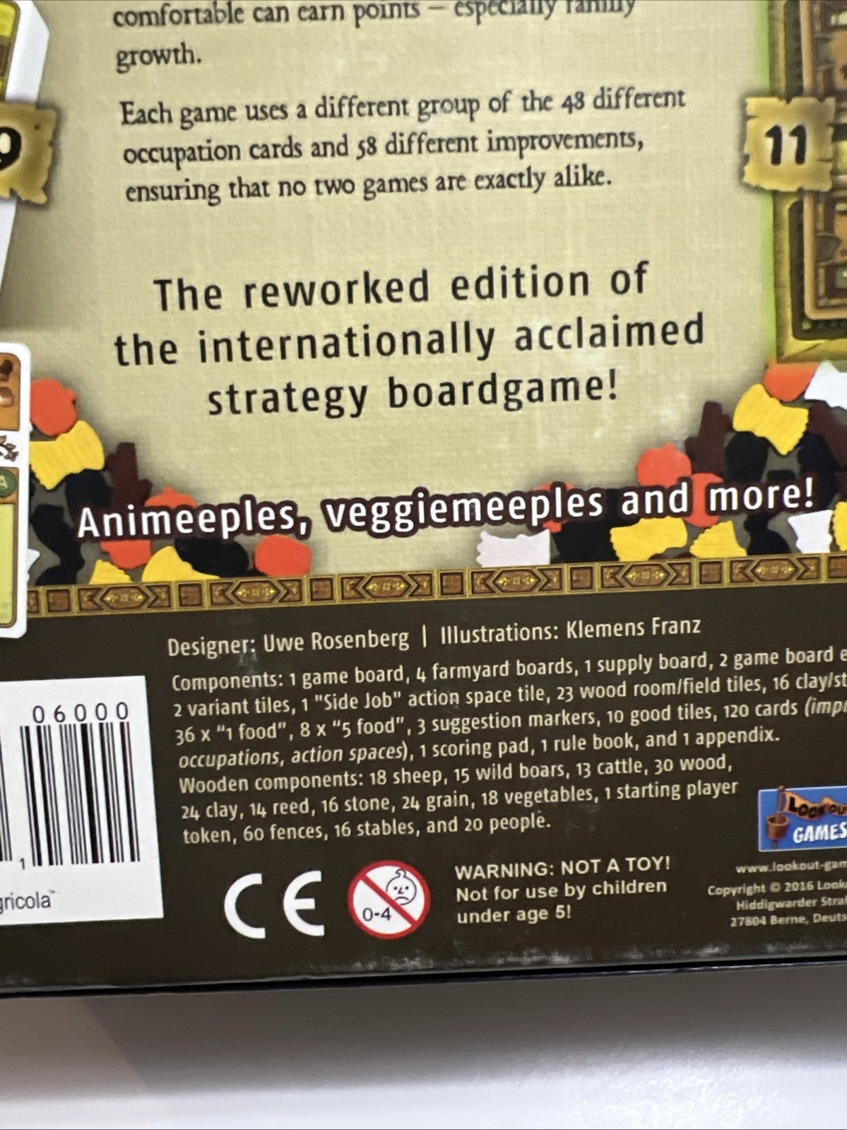 Agricola Board Game 3515 2016 Mayfair Games Complete Excellent Used 2016
