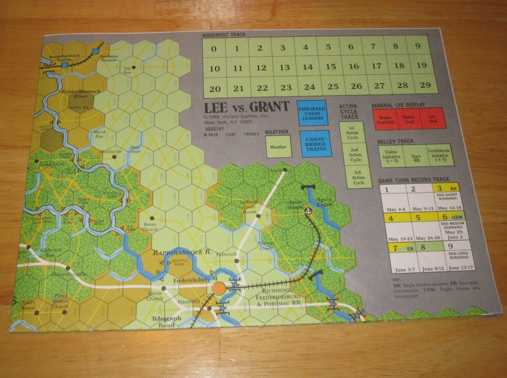 1988 Victory Games ***LEE VS GRANT THE WILDERNESS CAMPAIGN OF 1864*** Board Game