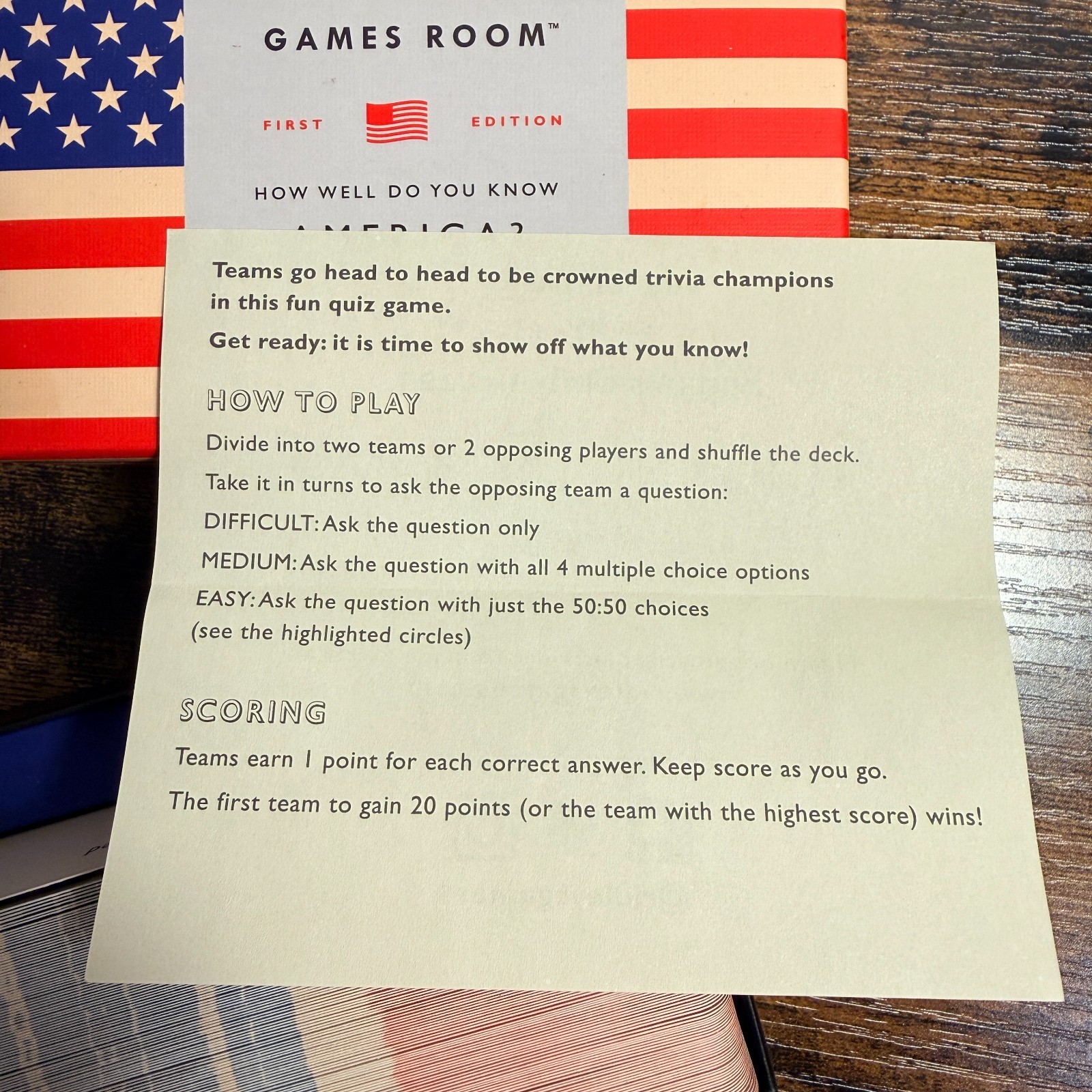 Ridleys Games Room HOW WELL DO YOU KNOW AMERICA? history trivia Chronicle Books