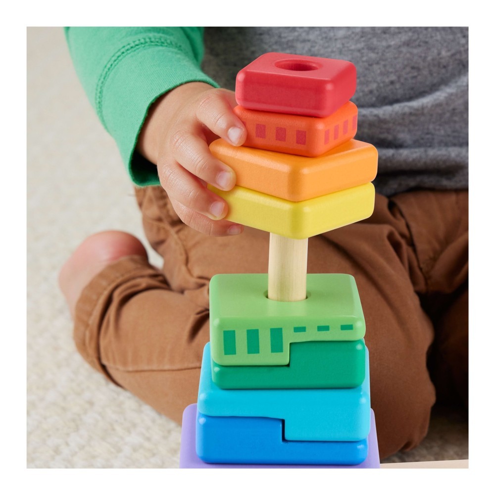 Fisher price Set of 3 Stackable Shape Sorter Pyramids (18-36m) Multicolor