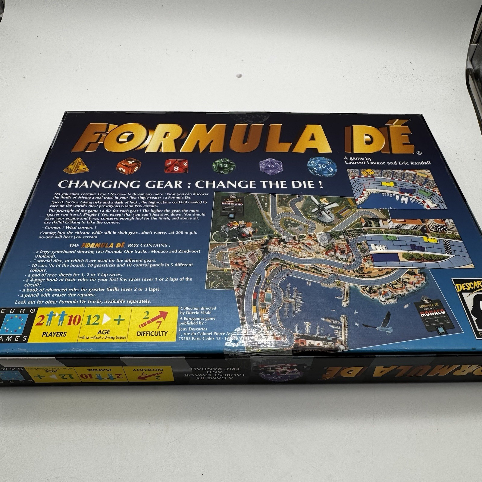 FORMULA DE’ FORMULA ONE CAR RACING BOARD GAMES BY EURO GAME