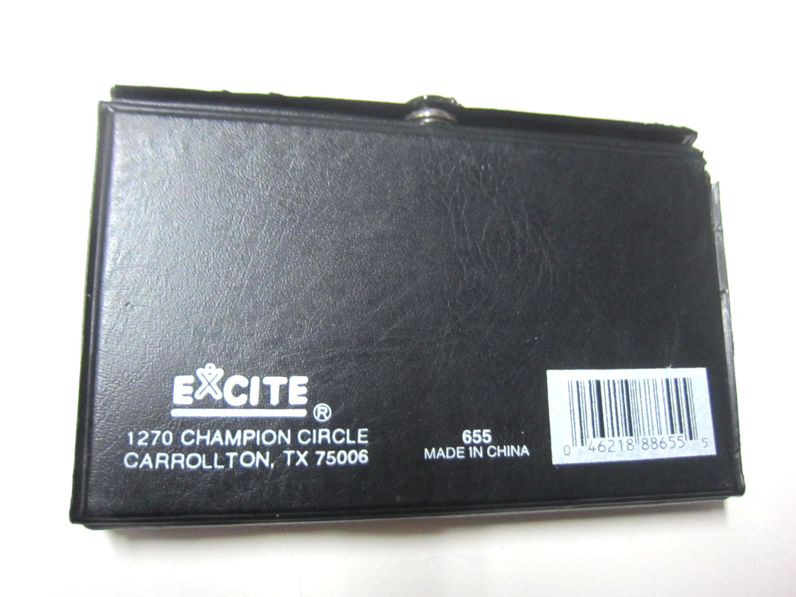 Excite Double Six Dominoes Set of 28 Travel Size Black Vinyl Case Instructions