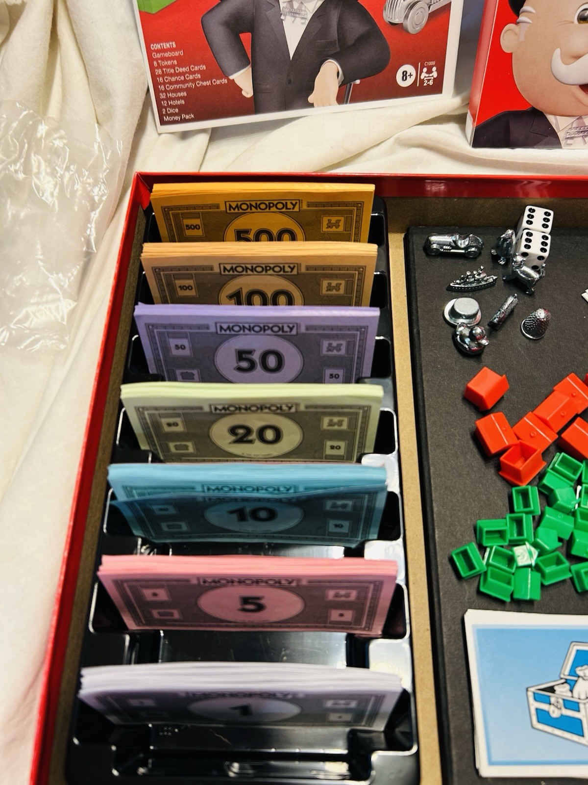 Monopoly Classic Board Game Hasbro Family Night 2-6 Players Ages 8+ Open Box Set